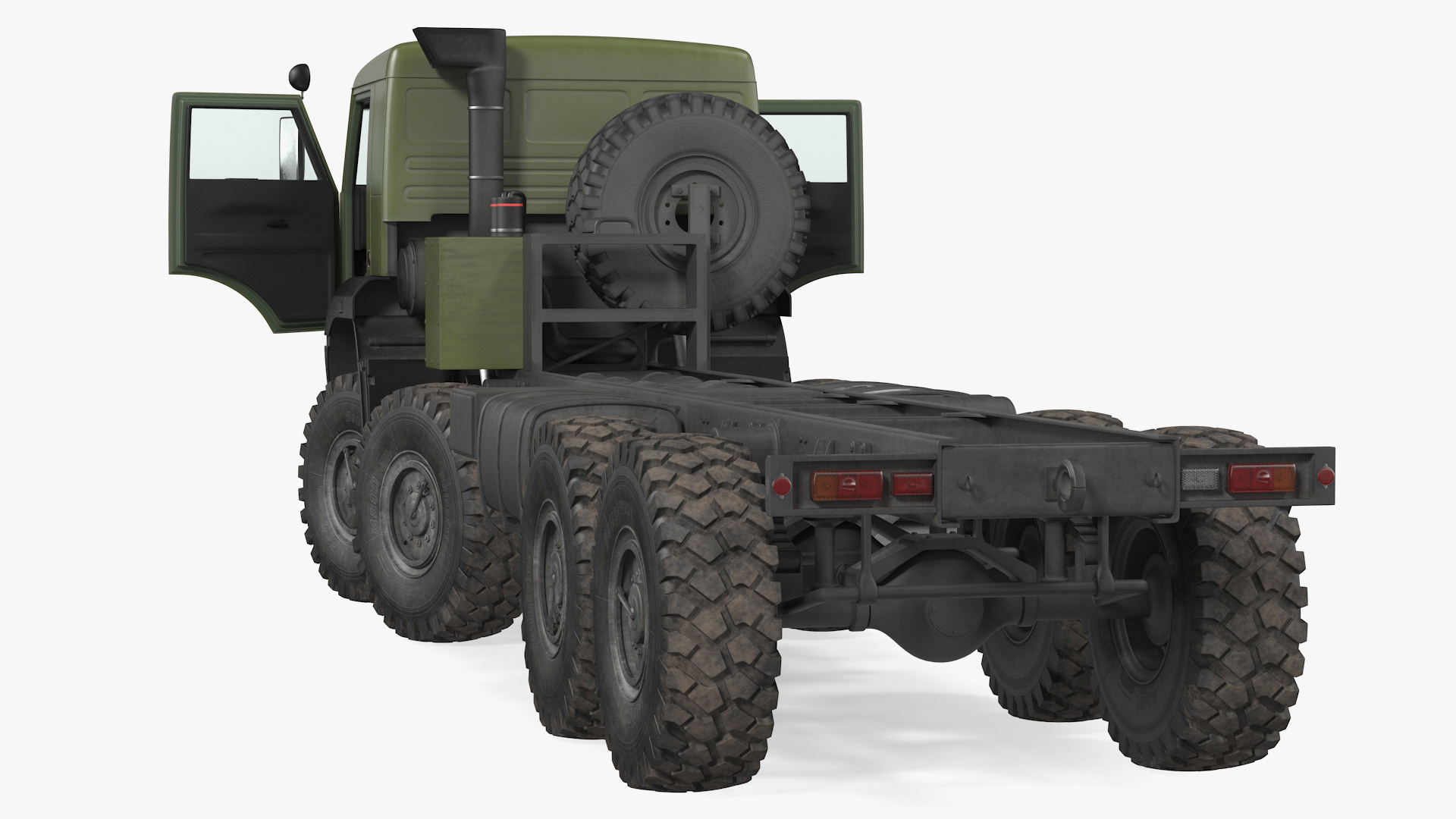 Kamaz 6350 8x8 Military Truck Chassis Rigged 3D model