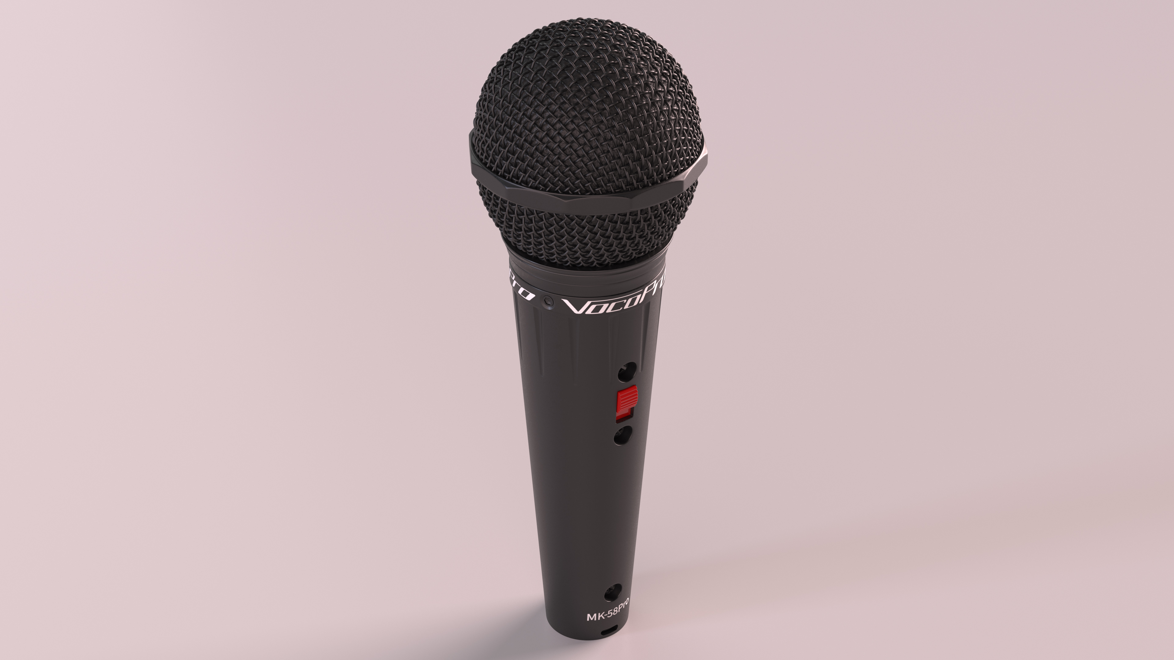 3D Professional Vocal Microphone VOCOPRO Black model