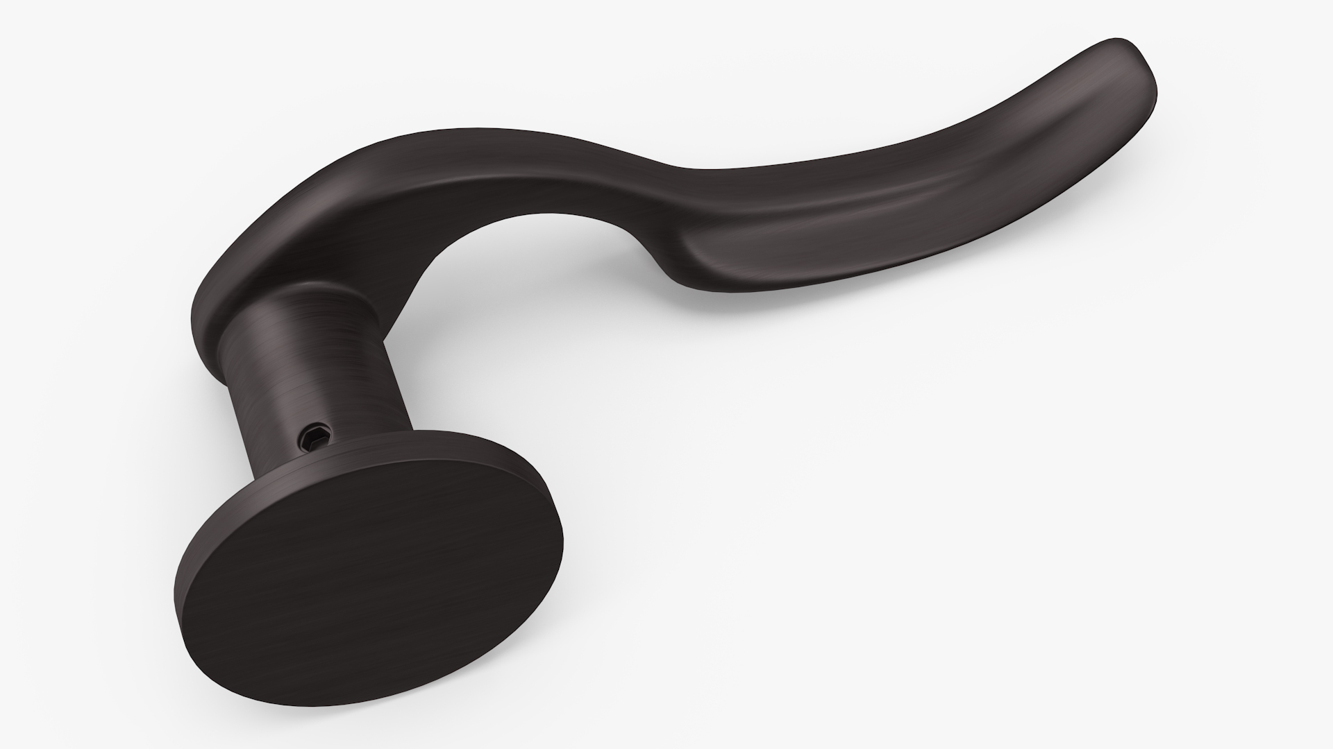 3D model Dark Bronze Curly Door Handles