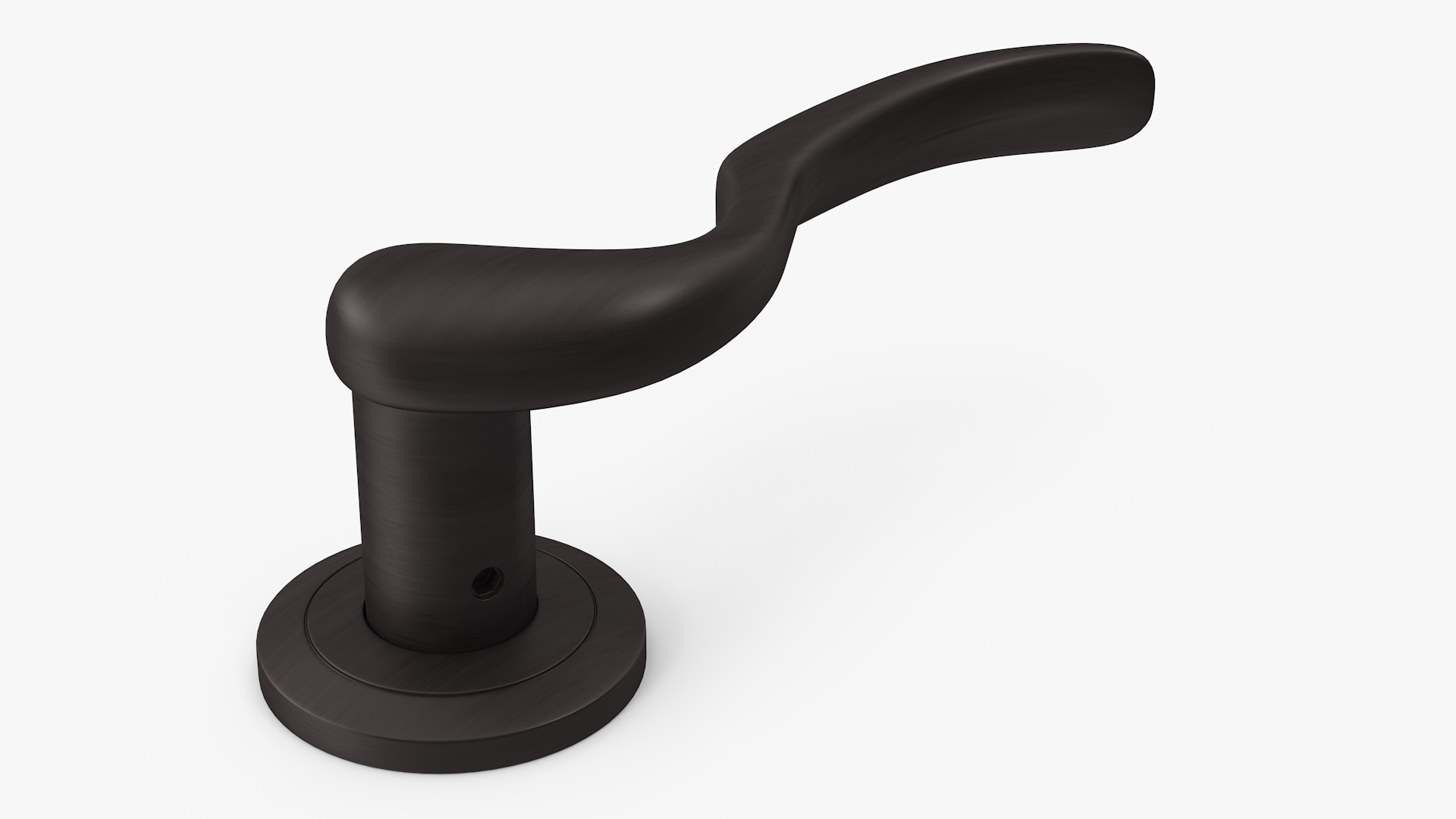 3D model Dark Bronze Curly Door Handles