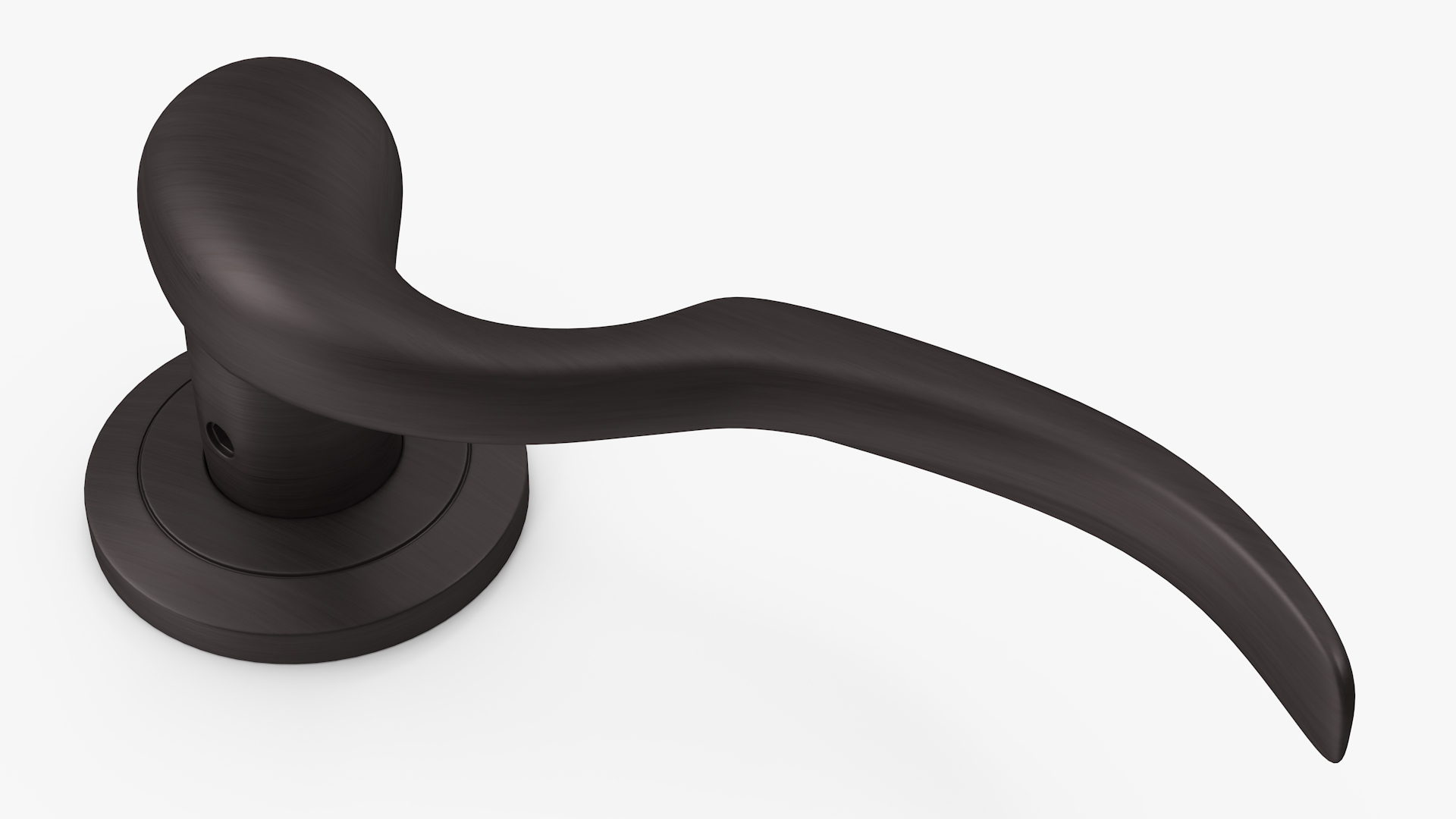 3D model Dark Bronze Curly Door Handles