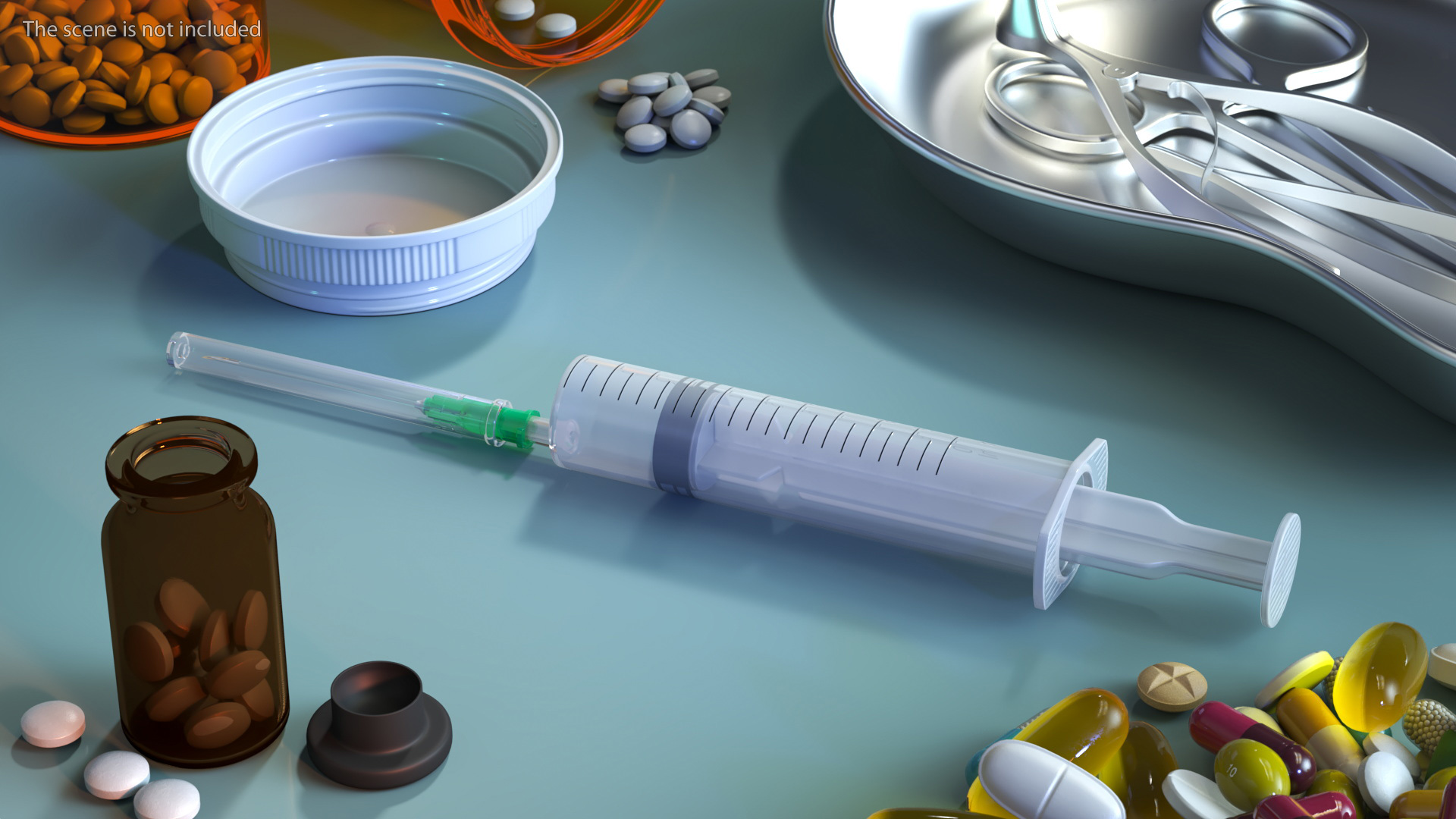 Medical Syringe 10ml Set 3D model