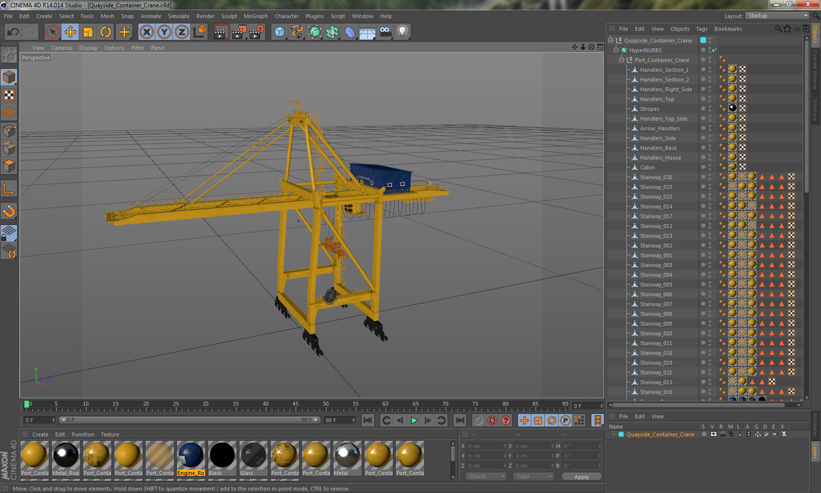 Quayside Container Crane 3D model