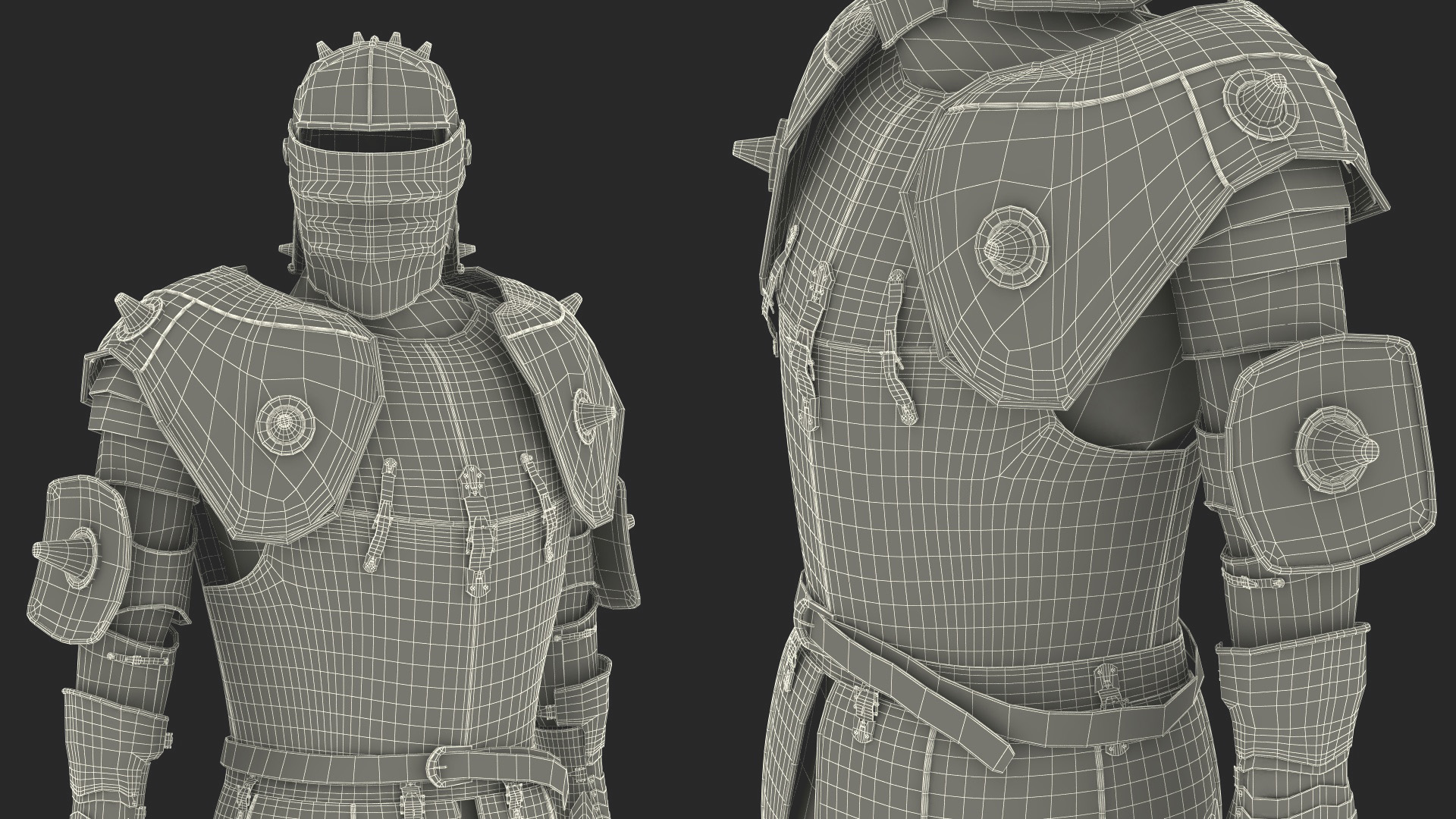 Traditional Knight Armor Suit 3D model