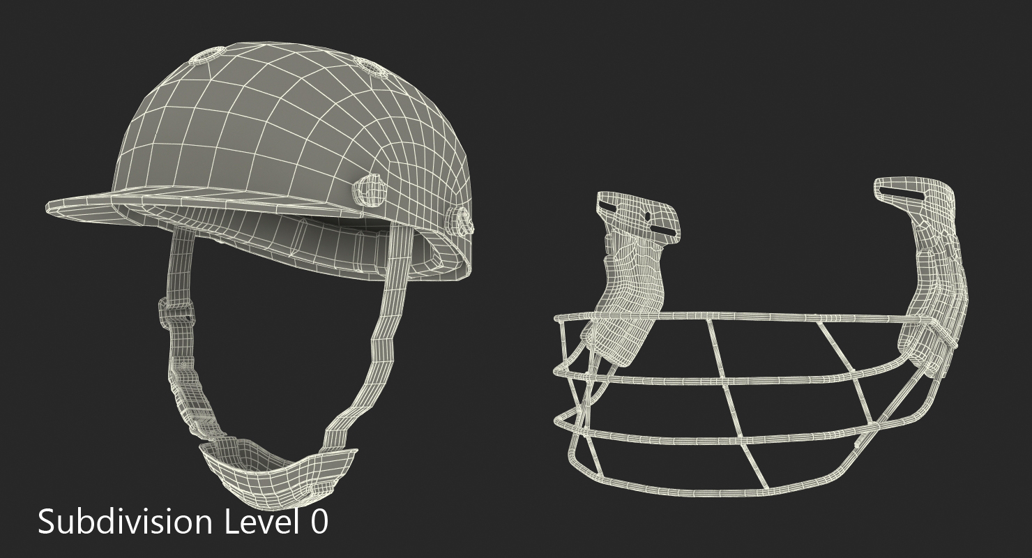 3D model Cricket Helmet Ram Protec