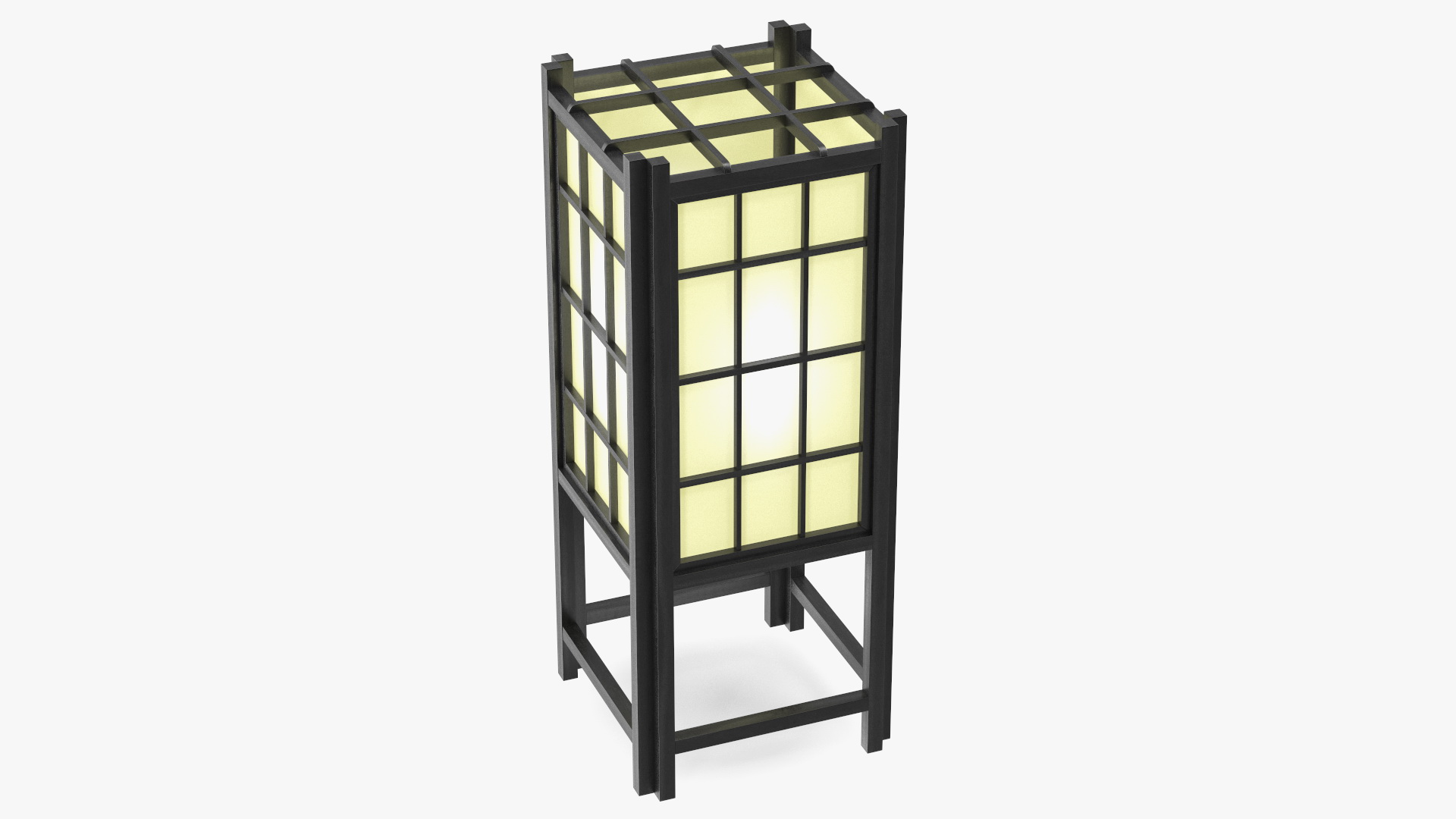 3D Rice Paper Shoji Floor Lantern Night Glow