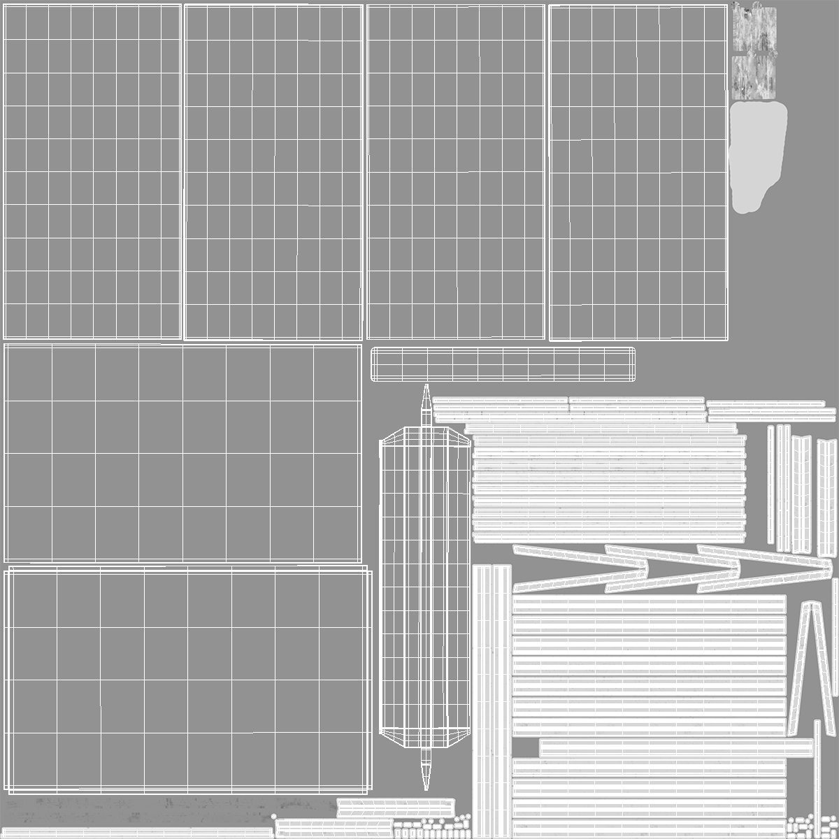 3D Solar Panel Charging Station model