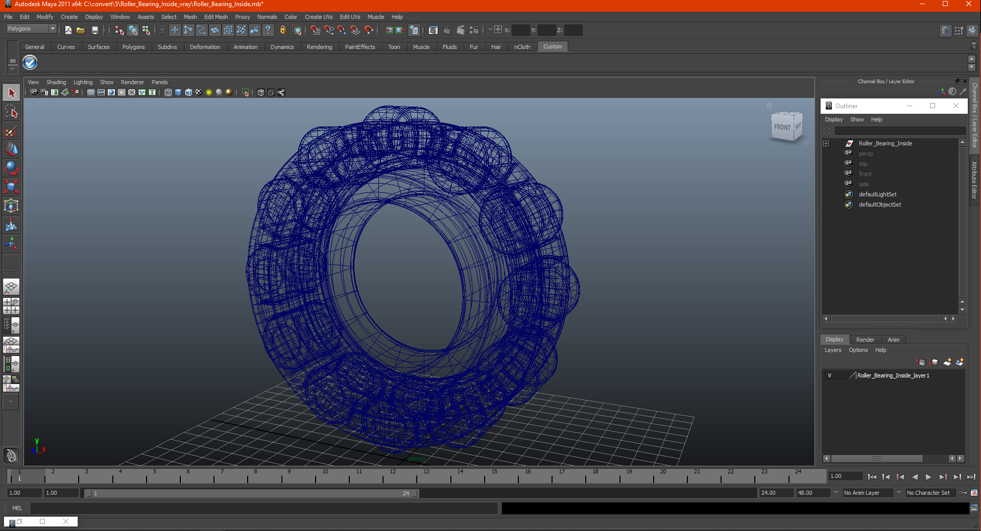 3D Roller Bearing Inside