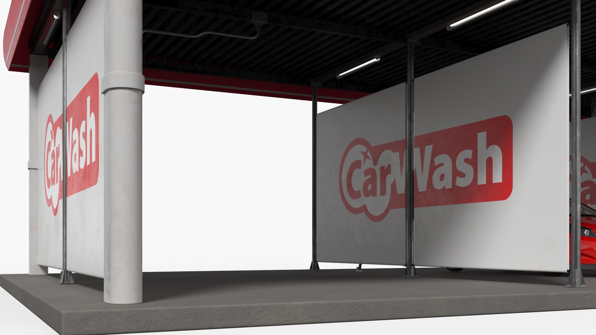 3D model Car Wash Service and Cars