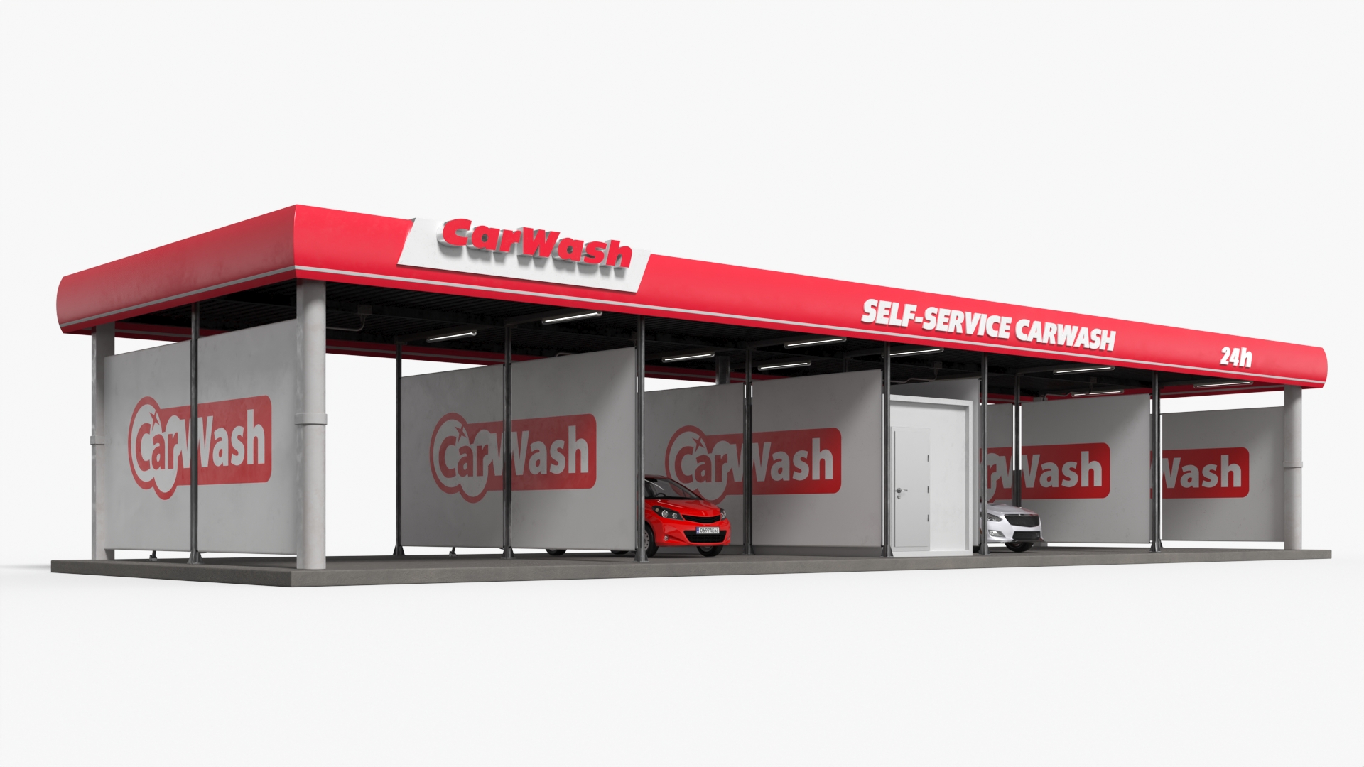 3D model Car Wash Service and Cars