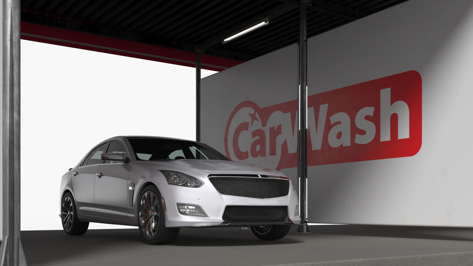 3D model Car Wash Service and Cars