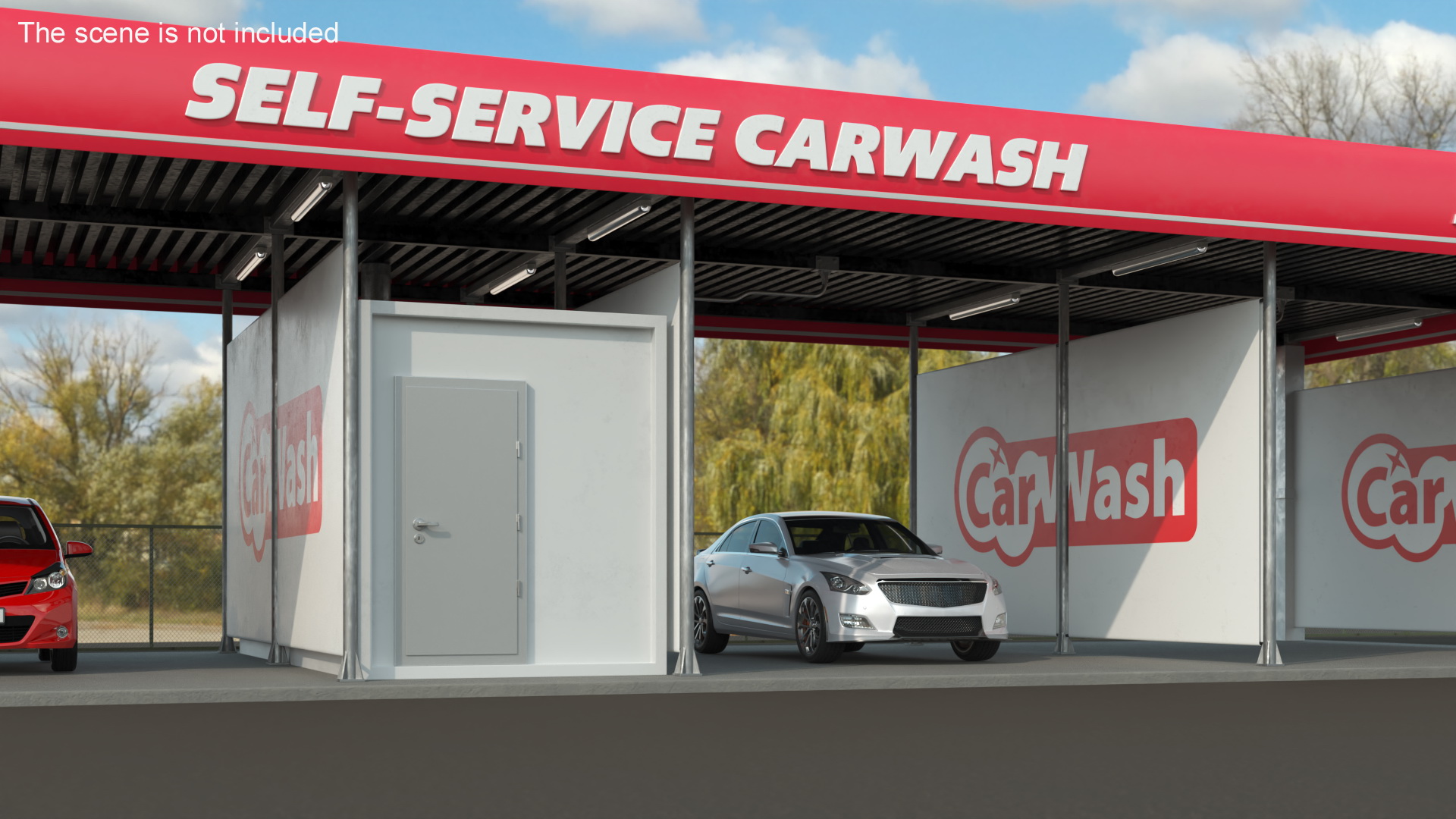 3D model Car Wash Service and Cars