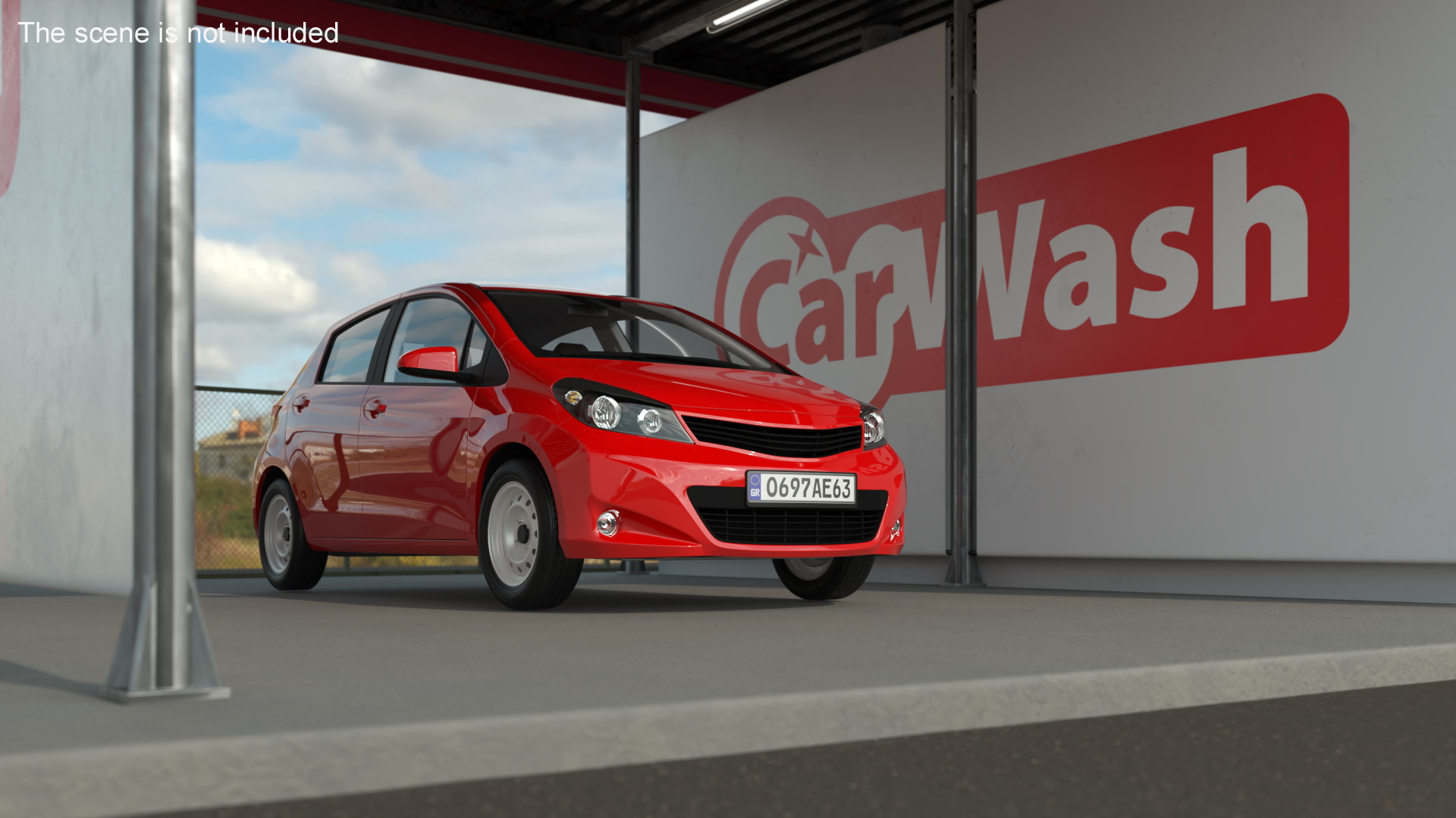 3D model Car Wash Service and Cars