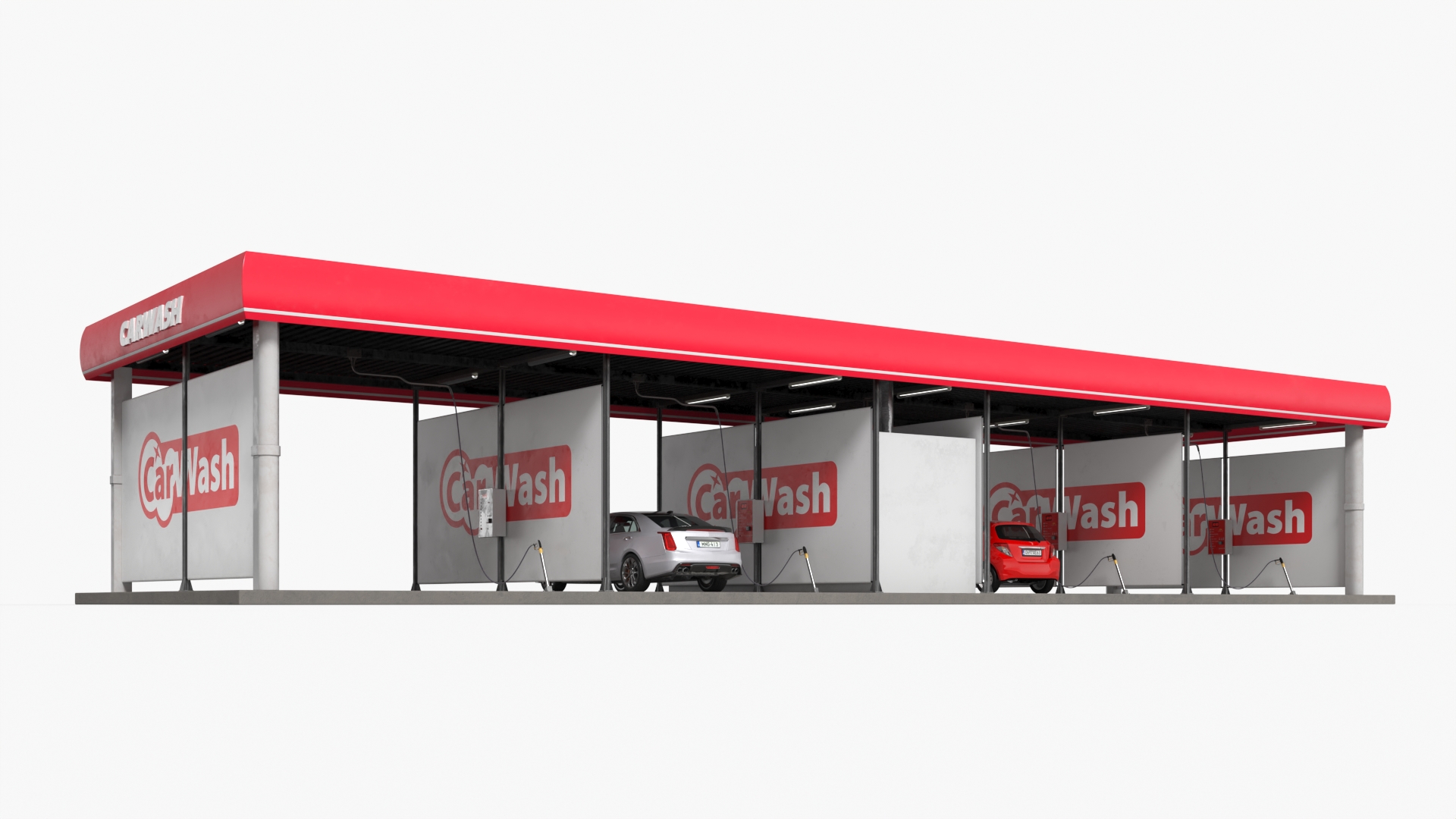 3D model Car Wash Service and Cars