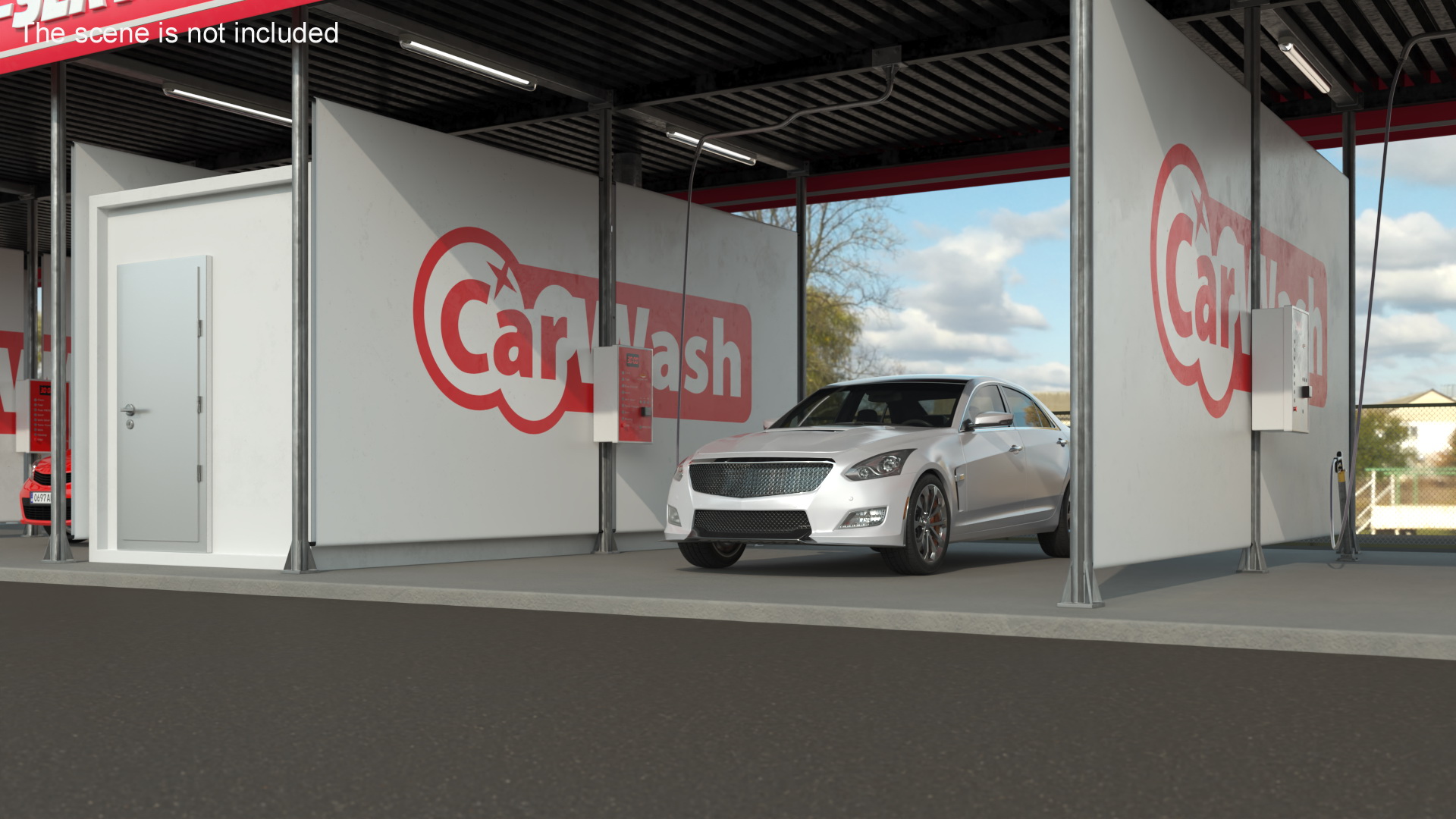 3D model Car Wash Service and Cars