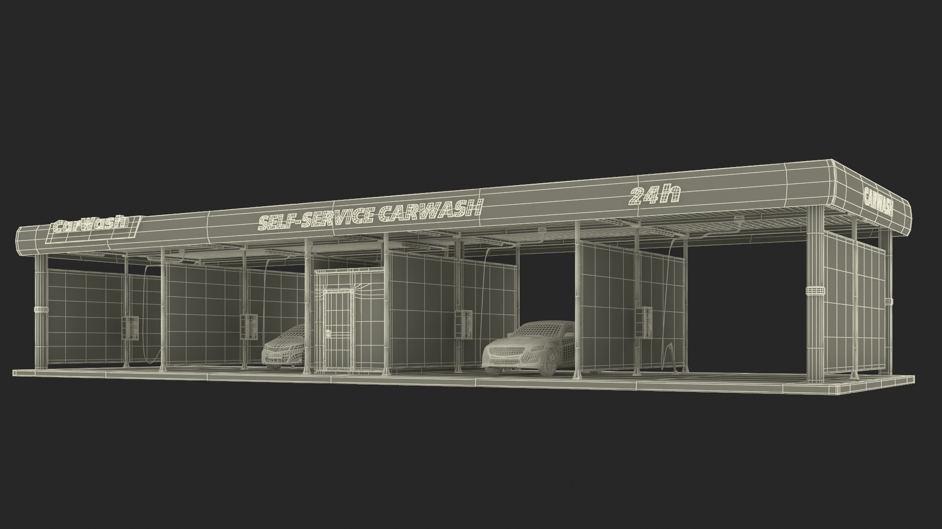 3D model Car Wash Service and Cars