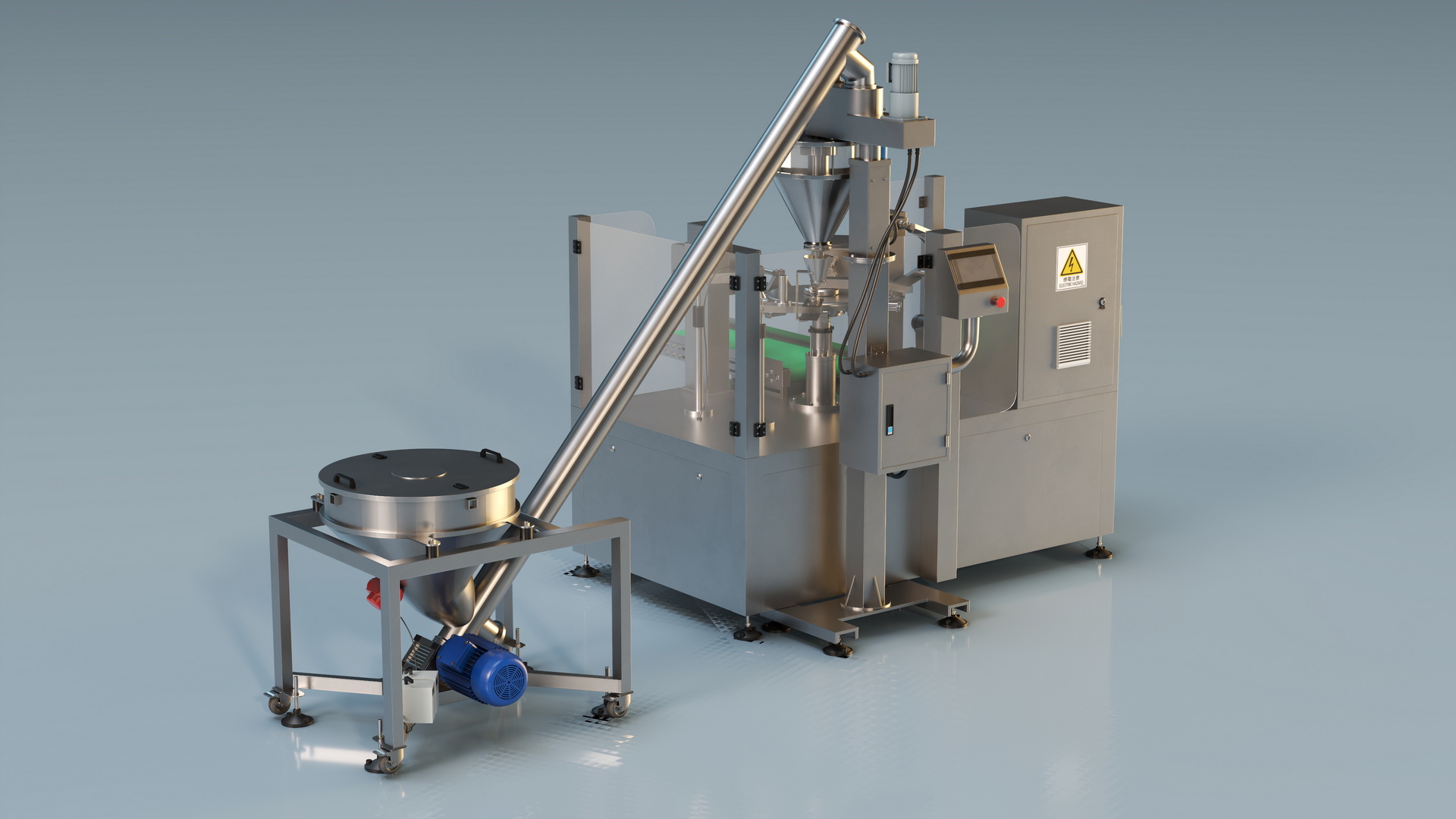 3D Premade Pouch Packaging Machine Powder model