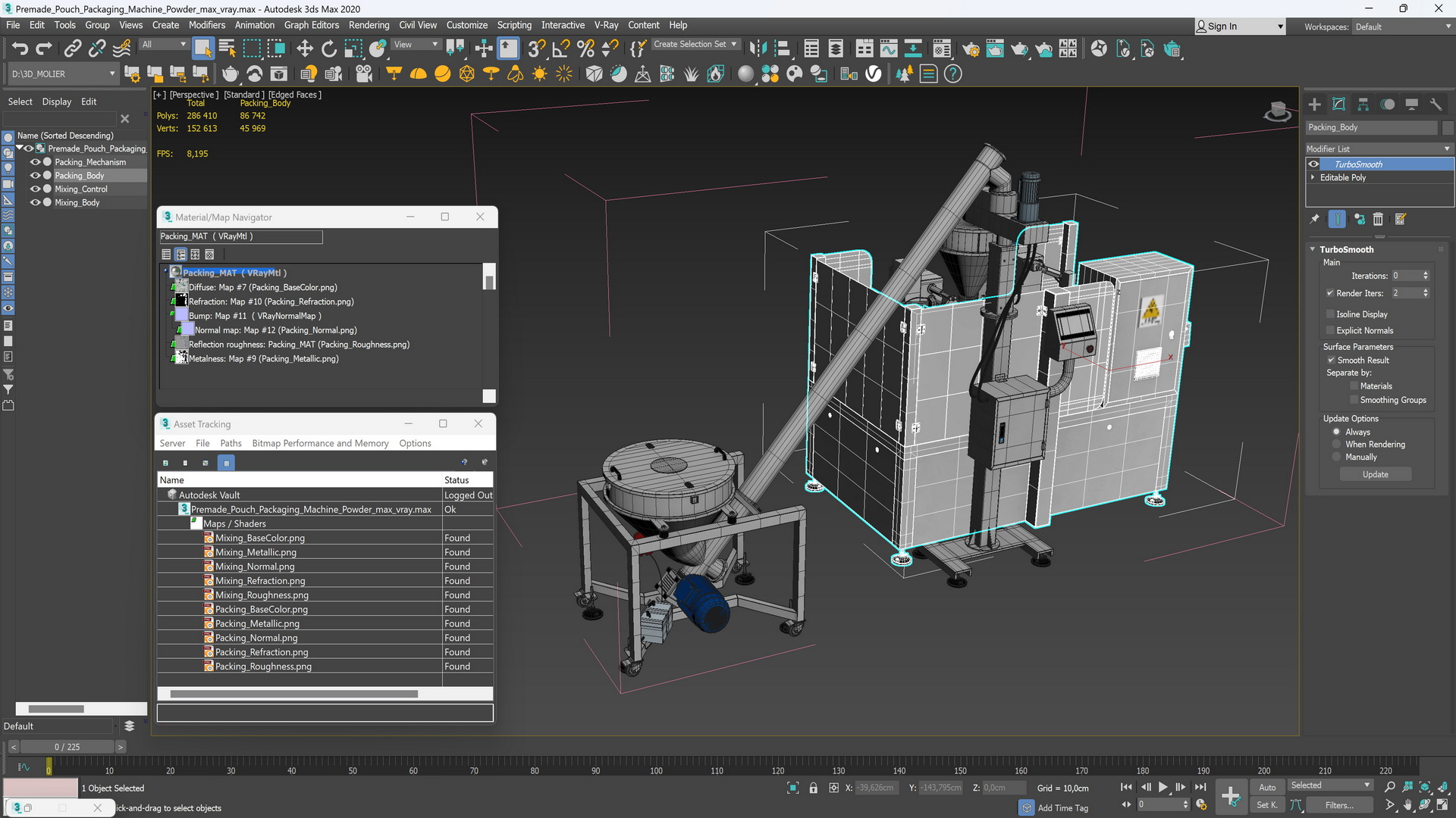 3D Premade Pouch Packaging Machine Powder model