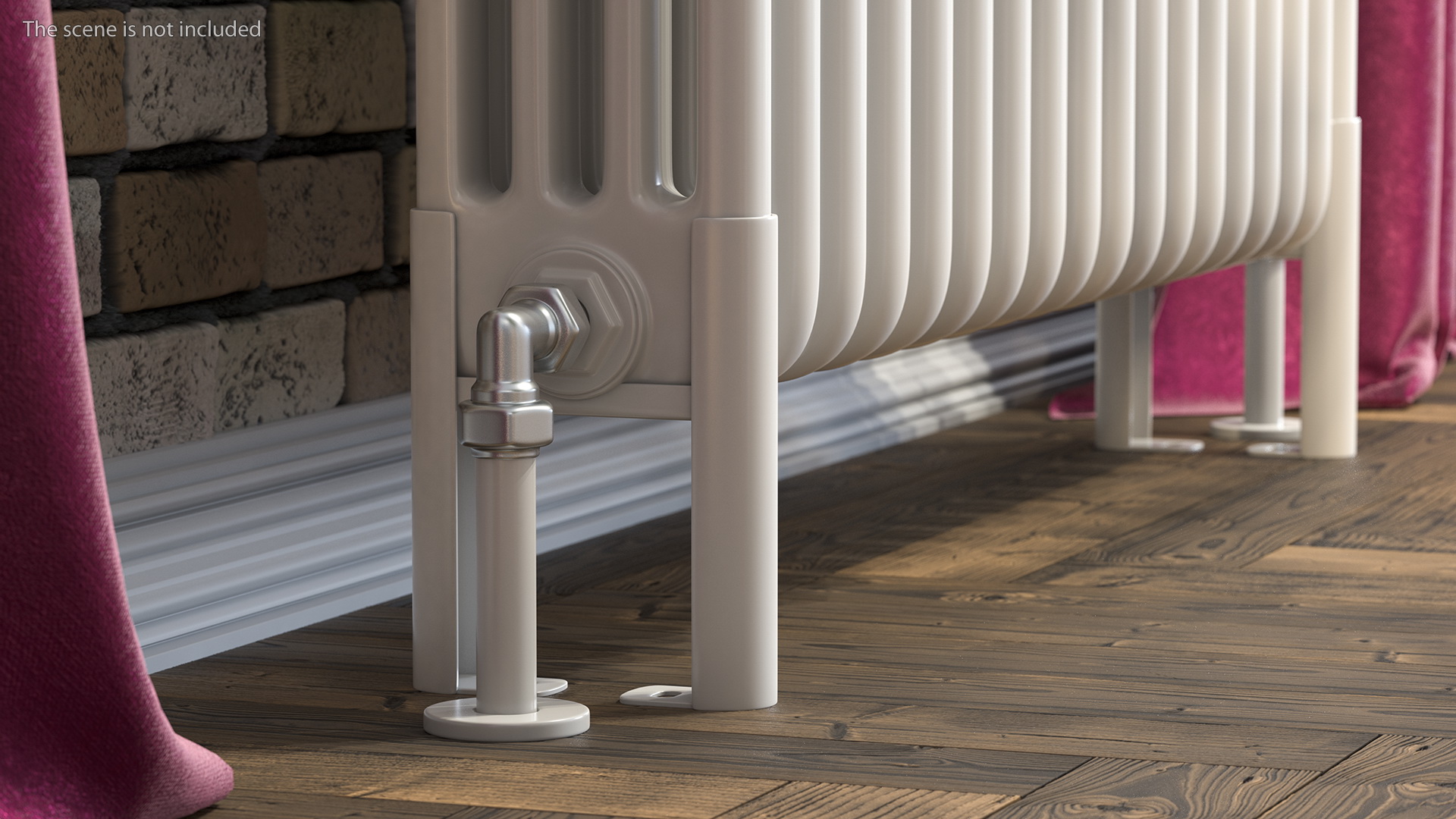 3D model Central Heating Radiator with Thermostat