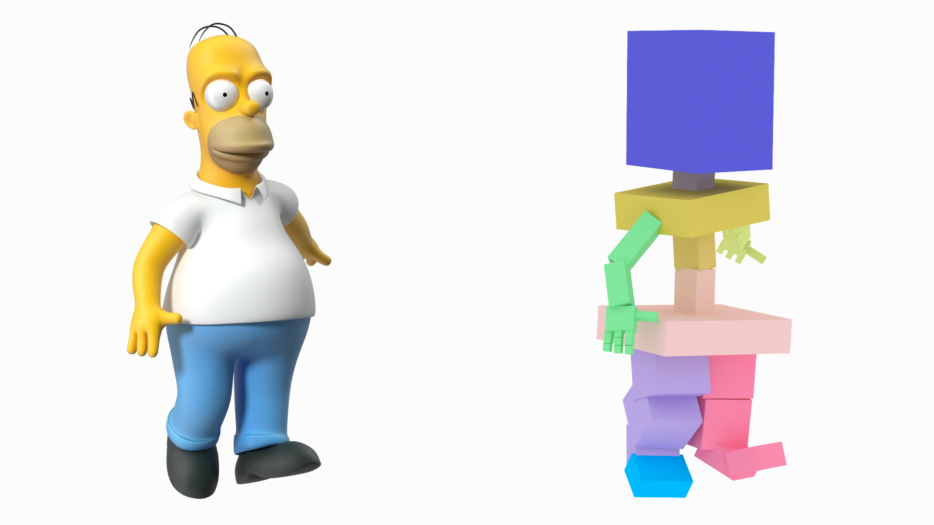 Homer Simpson Rigged for Cinema 4D 3D model