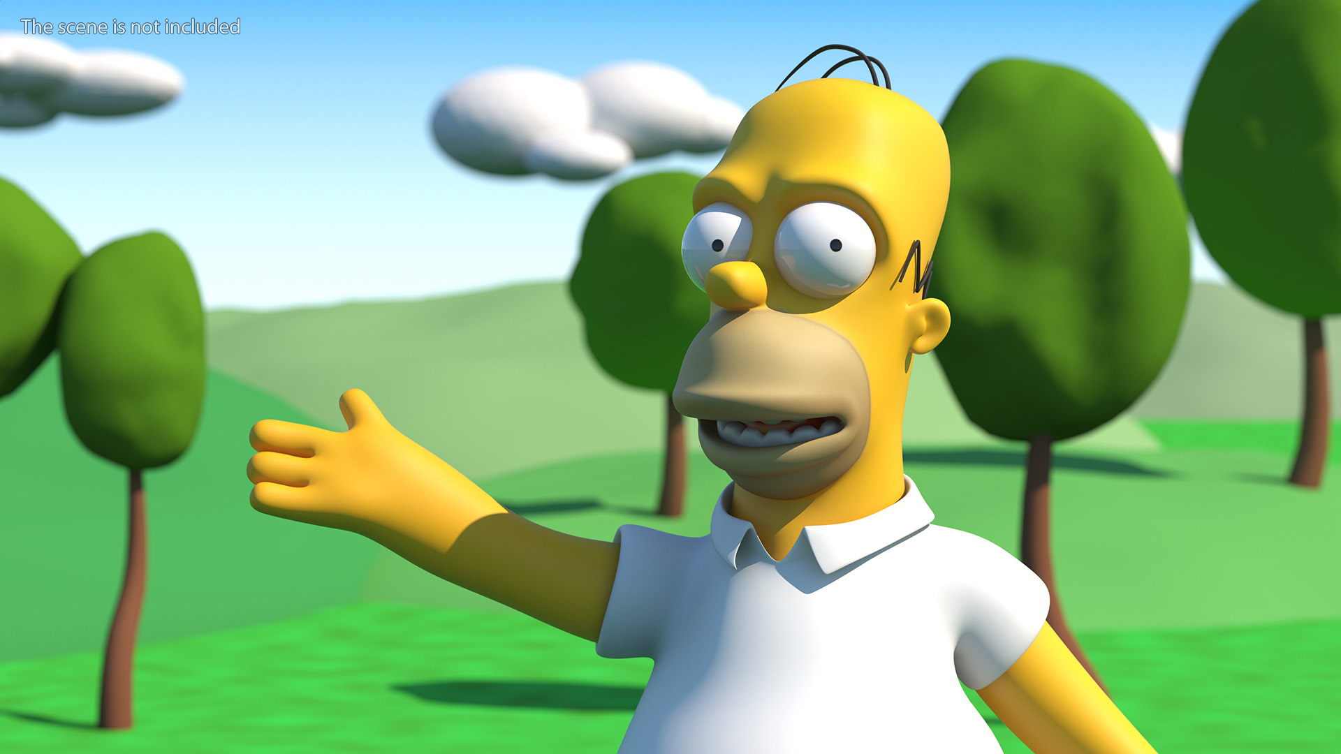 Homer Simpson Rigged for Cinema 4D 3D model