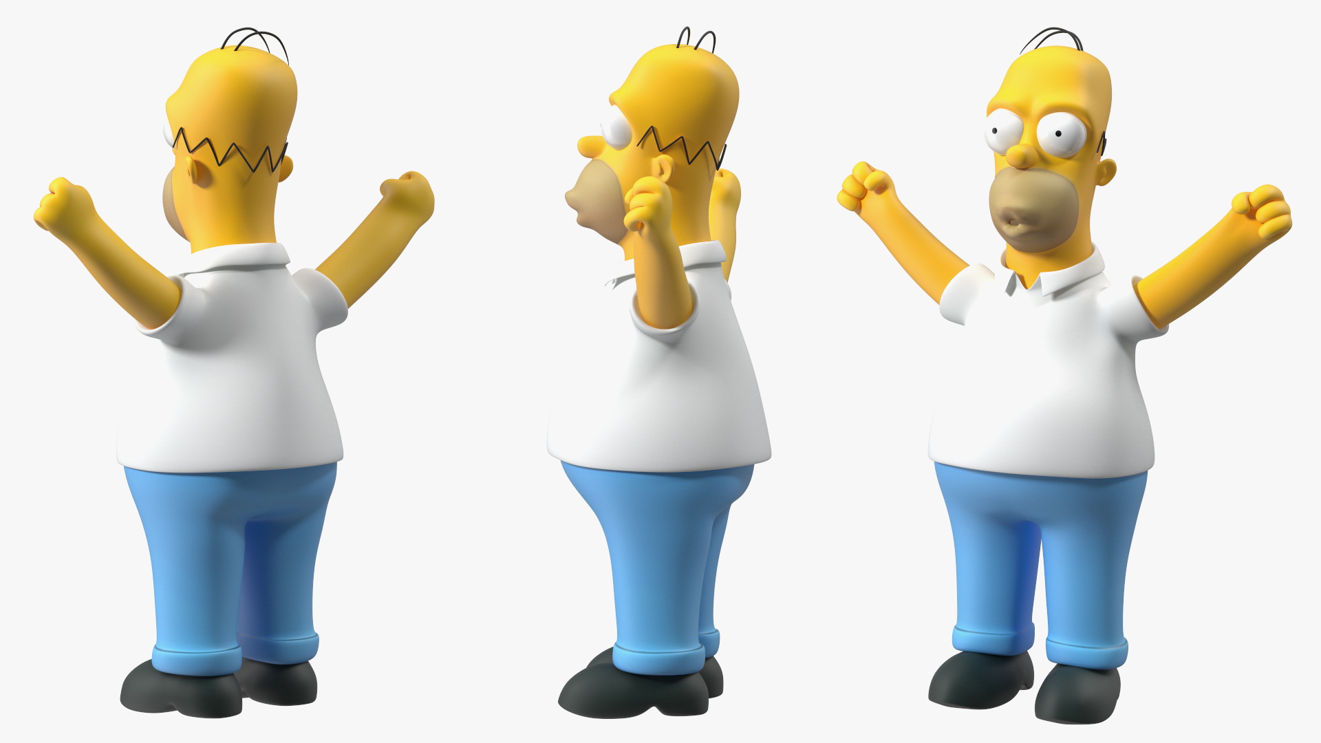 Homer Simpson Rigged for Cinema 4D 3D model