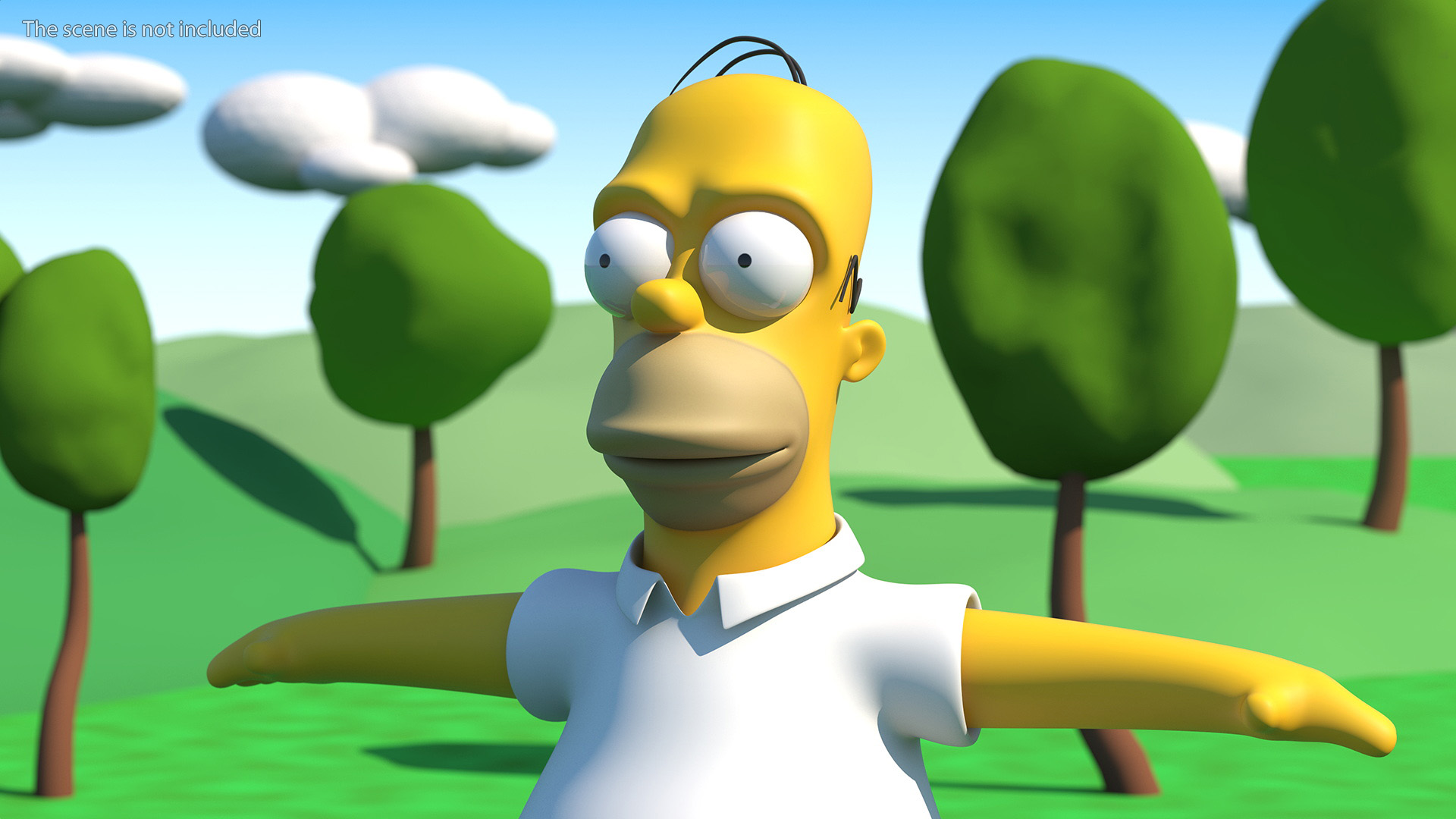 Homer Simpson Rigged for Cinema 4D 3D model