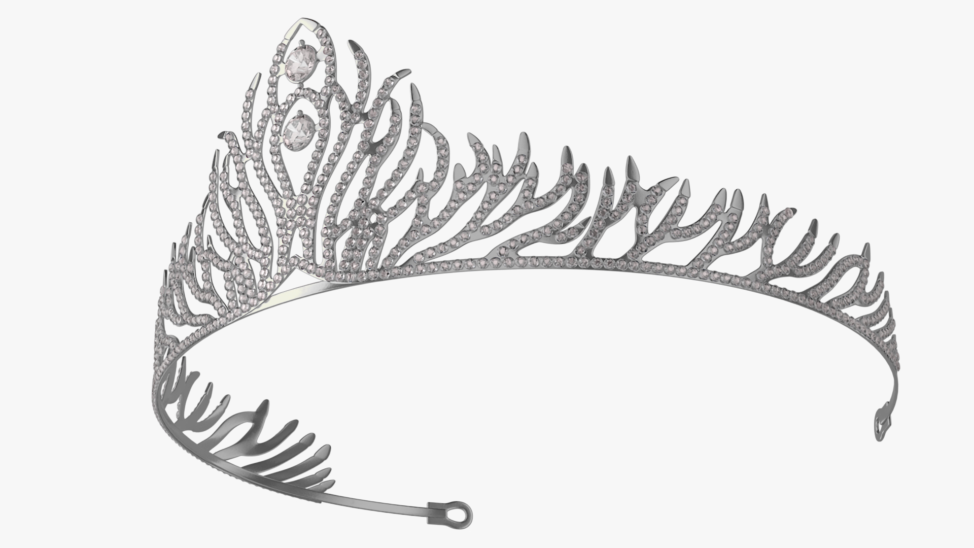 3D Silver Wedding Diadem