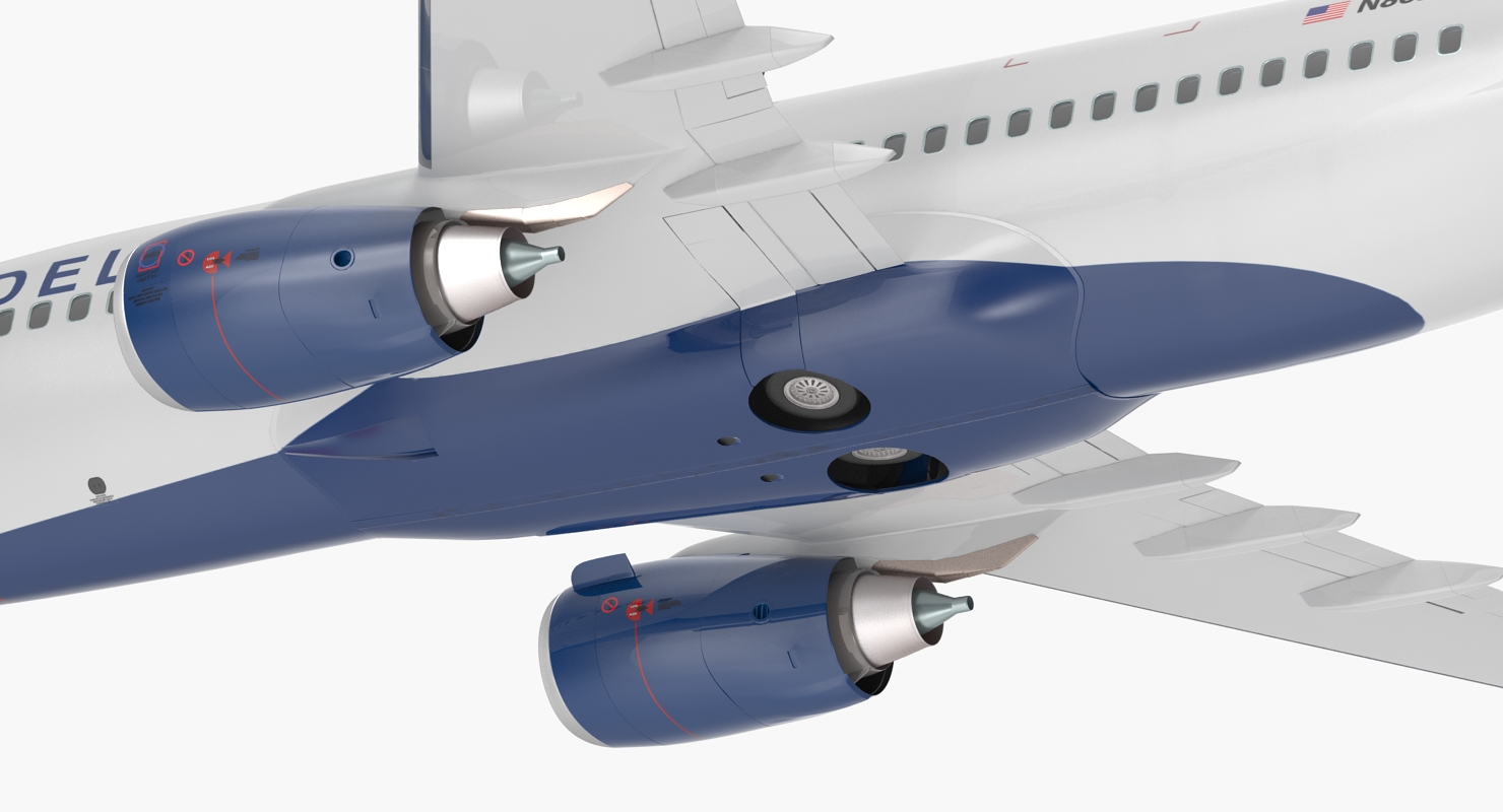 Boeing 737 700 Delta Air Lines Rigged 3D