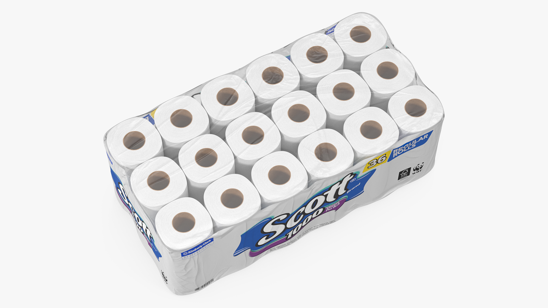 3D Scott Toilet Paper Roll 36 Pack