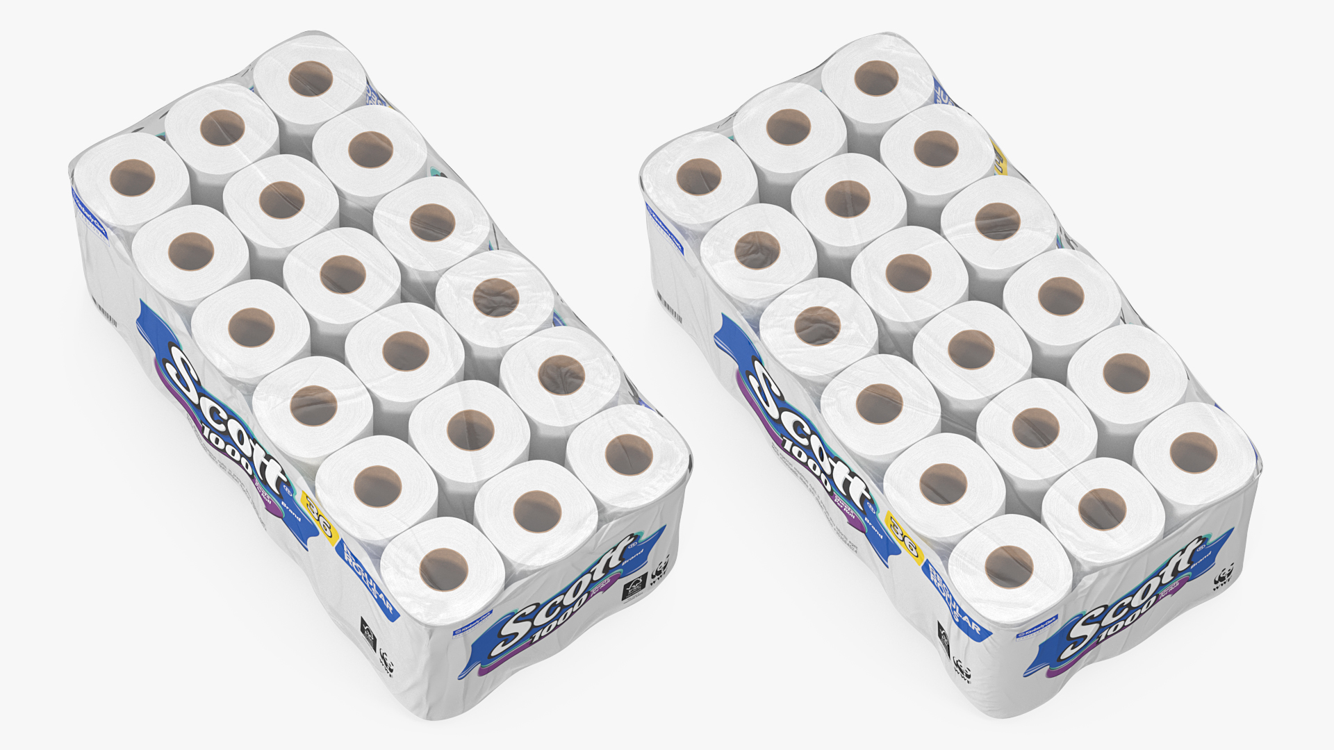 3D Scott Toilet Paper Roll 36 Pack