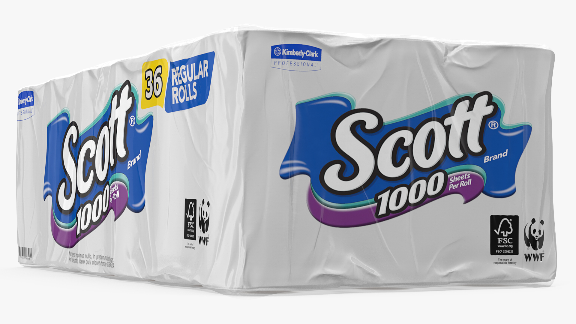 3D Scott Toilet Paper Roll 36 Pack