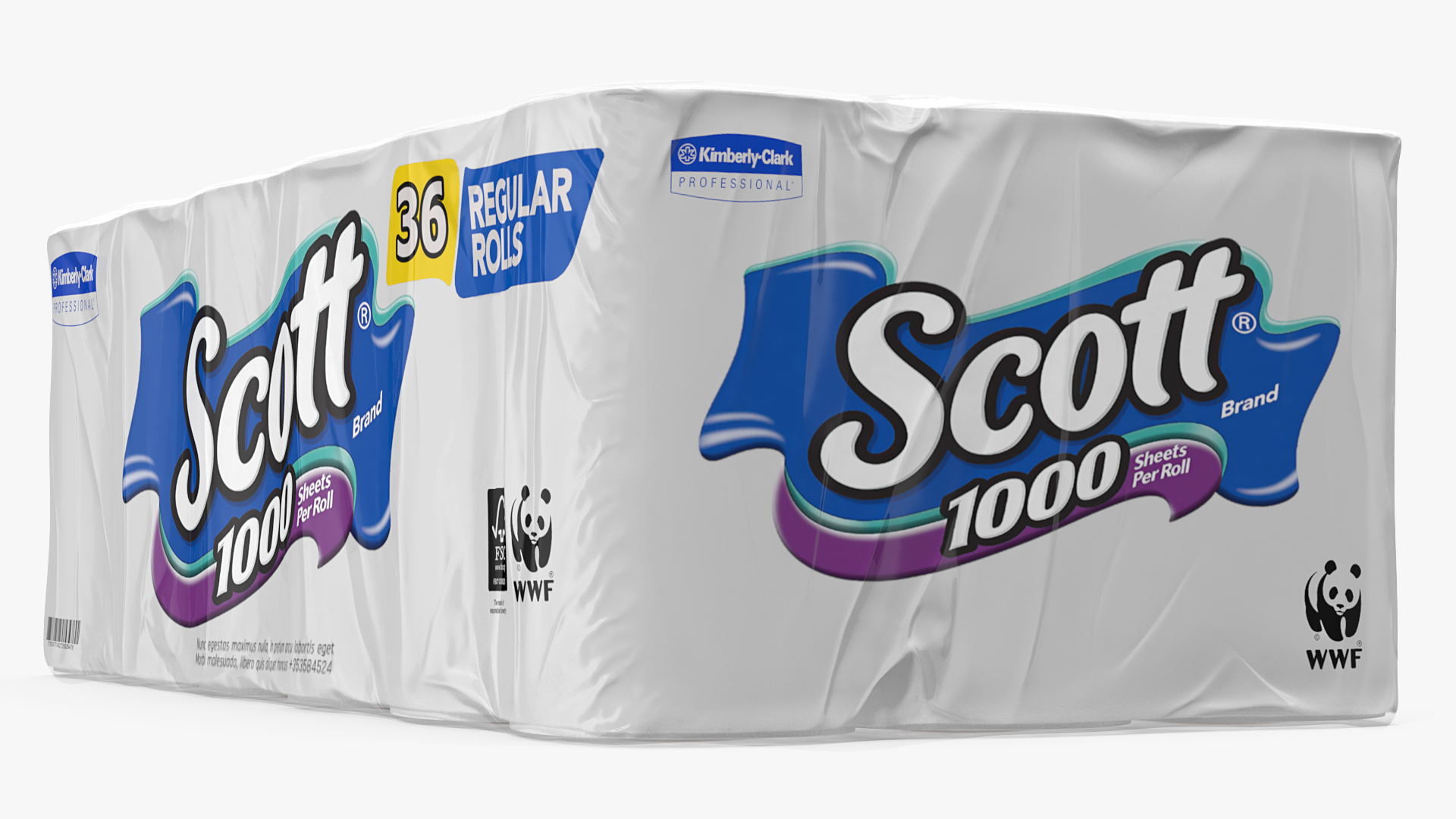 3D Scott Toilet Paper Roll 36 Pack