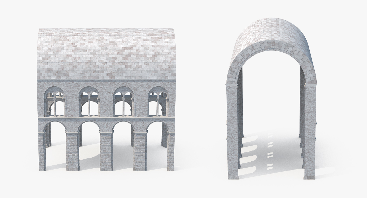 Barrel Vault Greco Roman 3D model