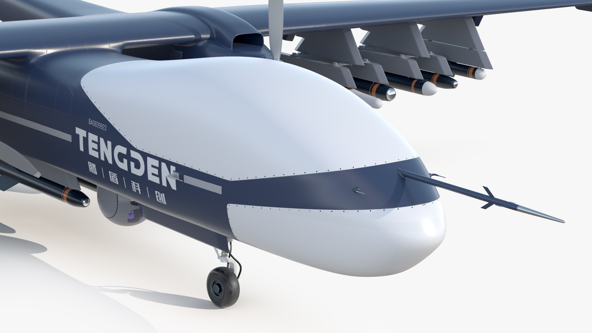 3D Tengden TB-001 Carrying Blue Arrow LJ-7 Missiles model