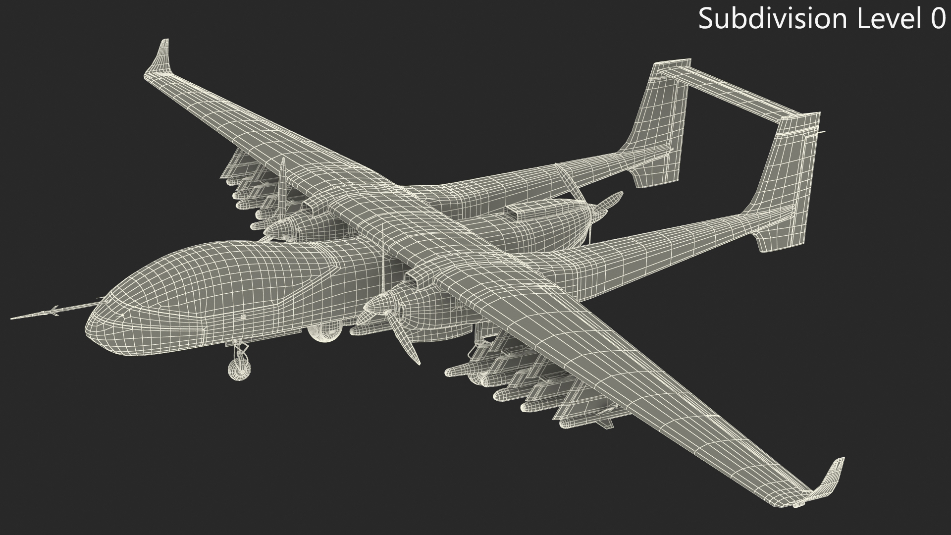 3D Tengden TB-001 Carrying Blue Arrow LJ-7 Missiles model