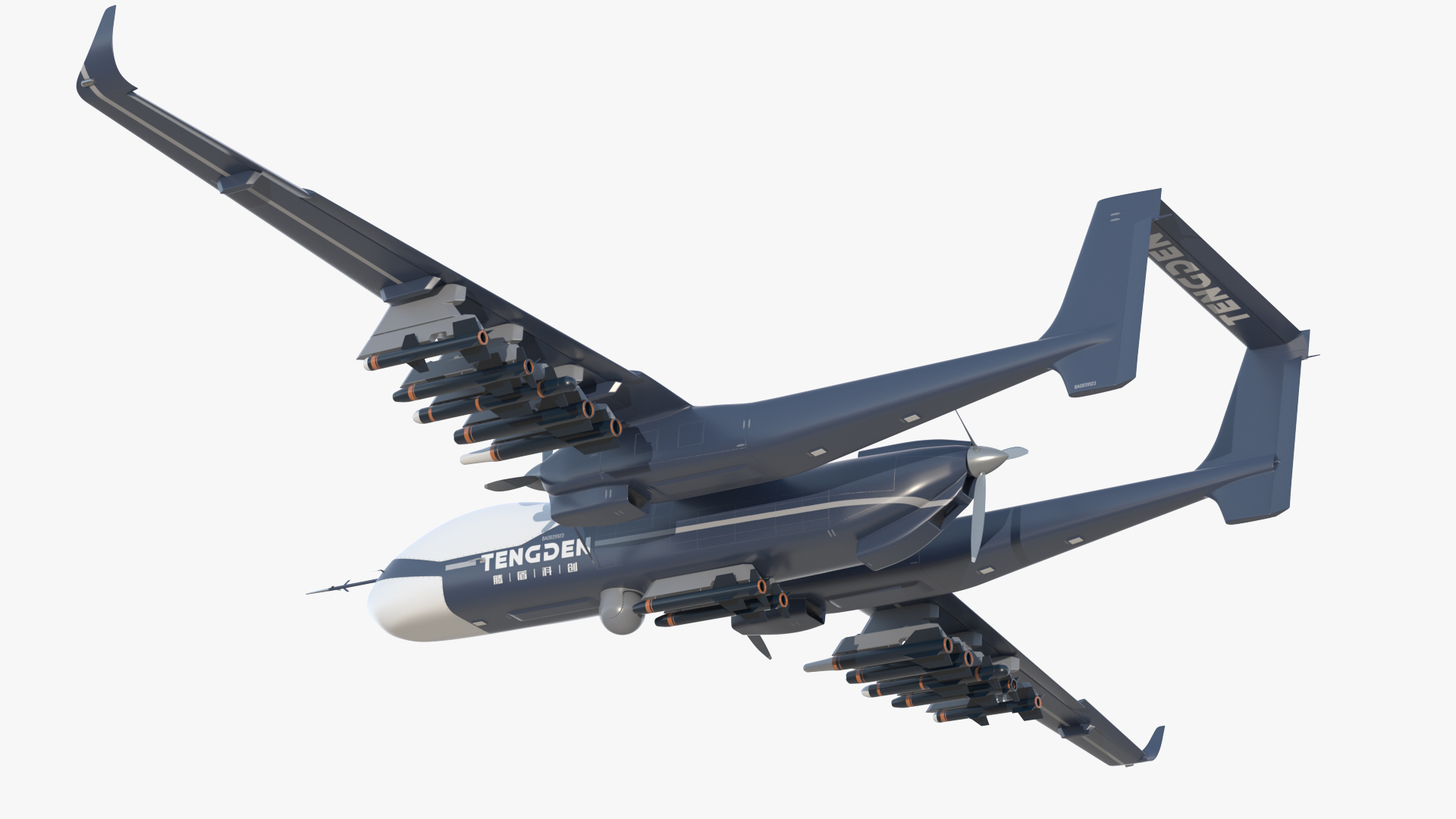 3D Tengden TB-001 Carrying Blue Arrow LJ-7 Missiles model