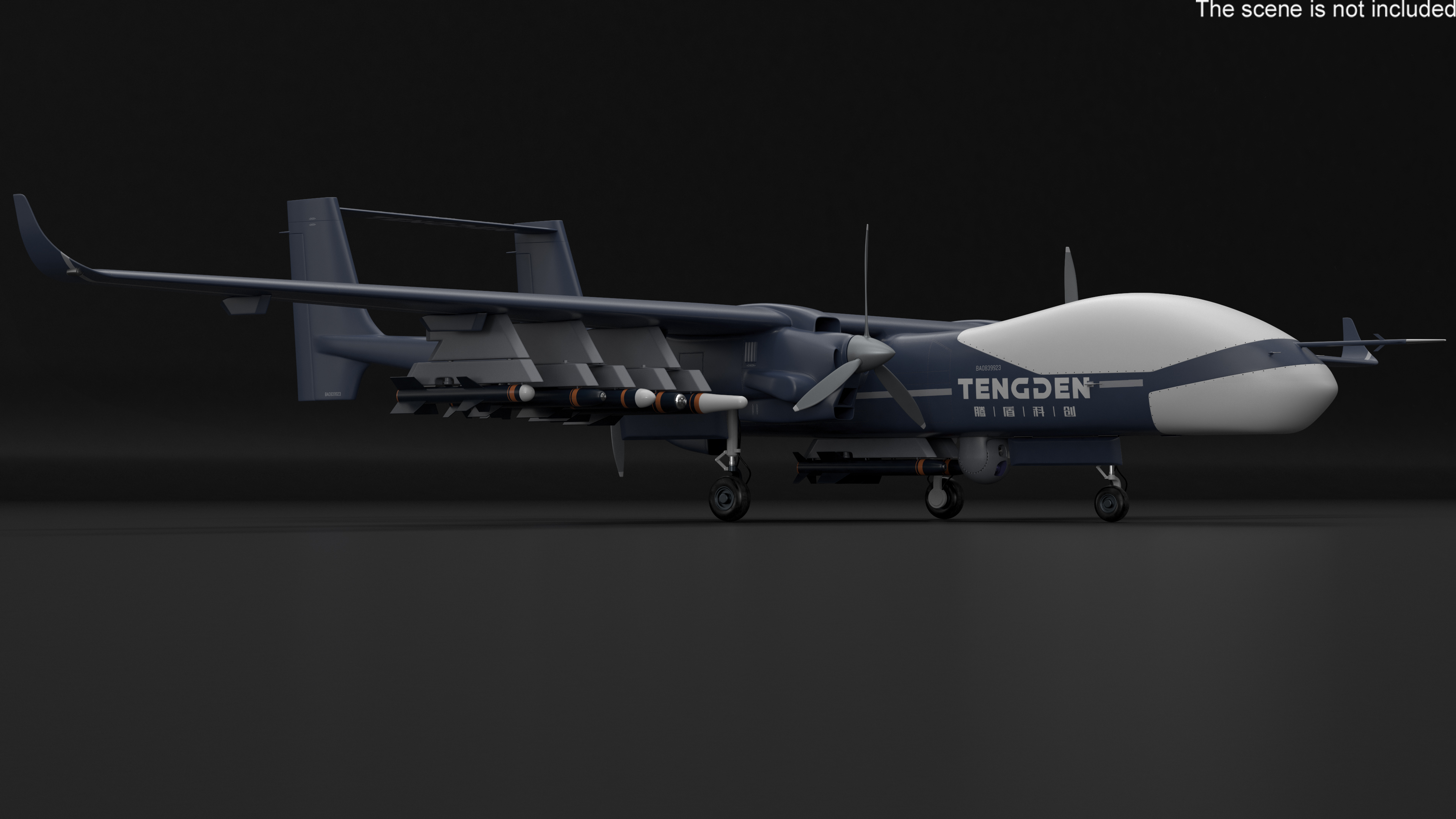 3D Tengden TB-001 Carrying Blue Arrow LJ-7 Missiles model