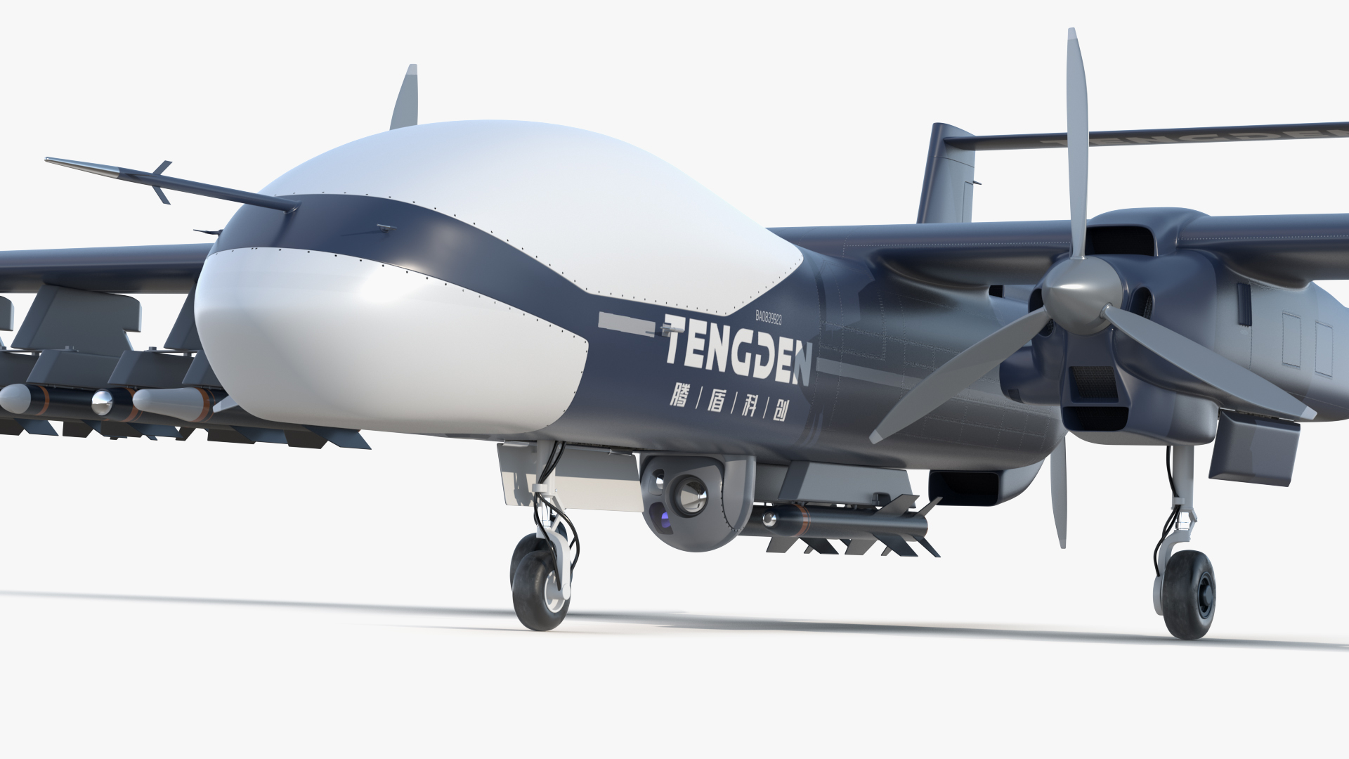 3D Tengden TB-001 Carrying Blue Arrow LJ-7 Missiles model