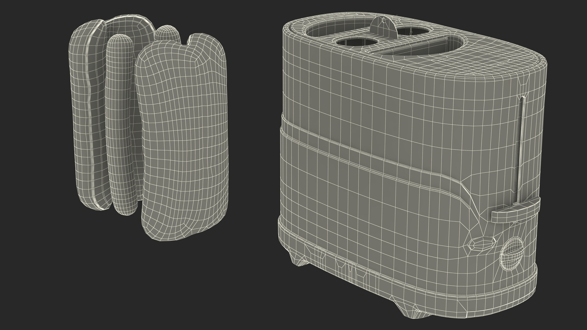 Toaster Carrying Hot Dog 3D model