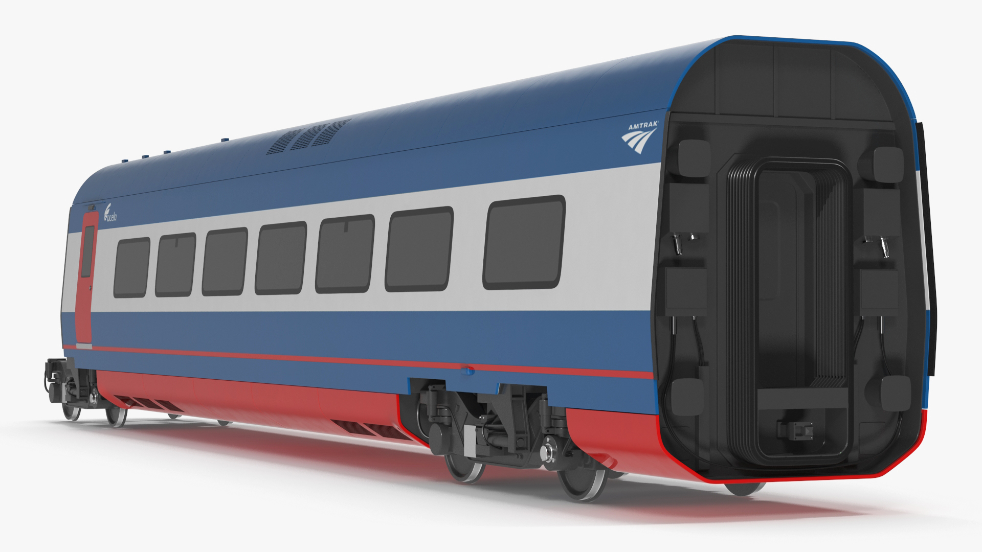 3D Train Car Amtrak Alstom Avelia Liberty model