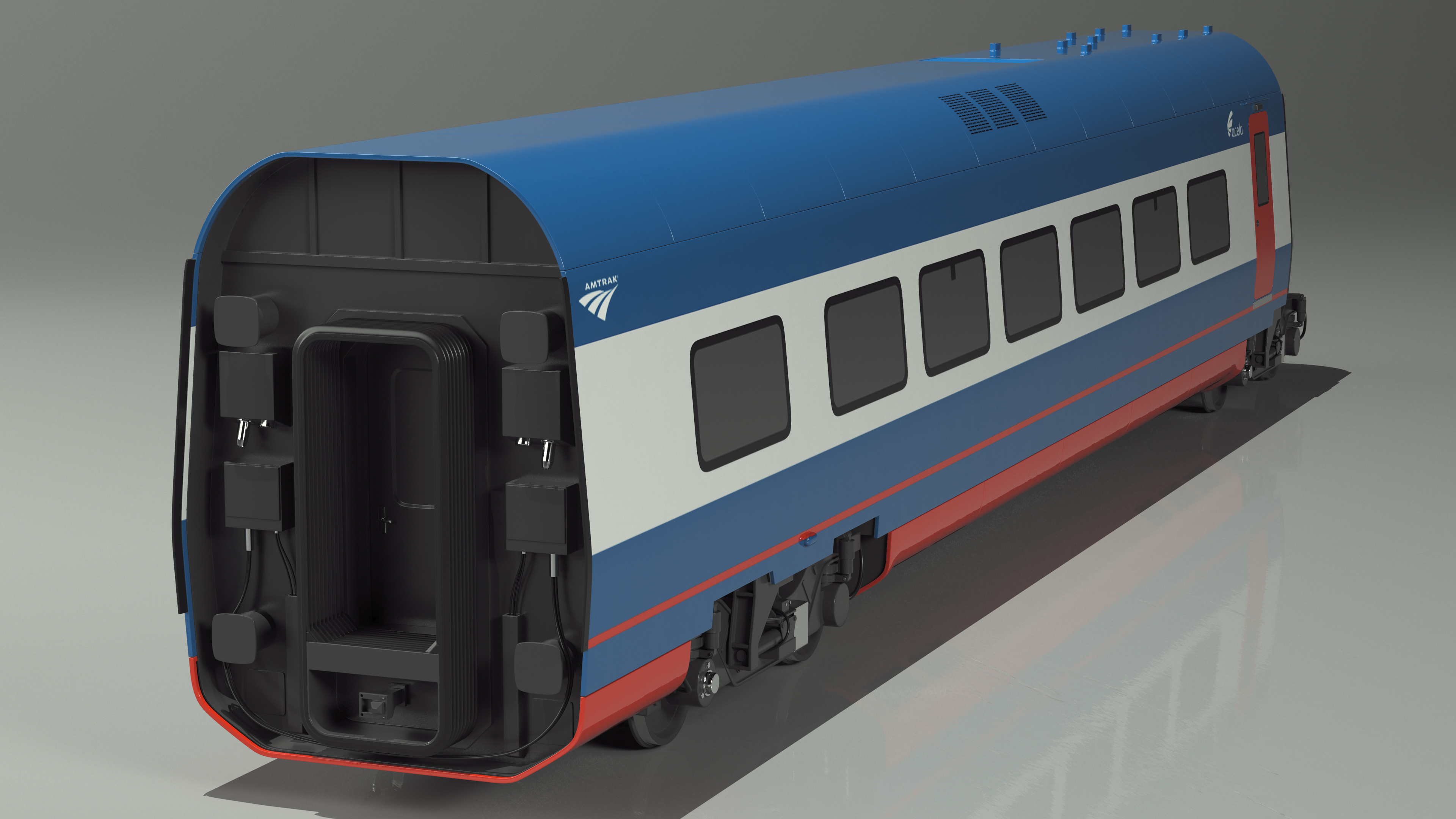 3D Train Car Amtrak Alstom Avelia Liberty model