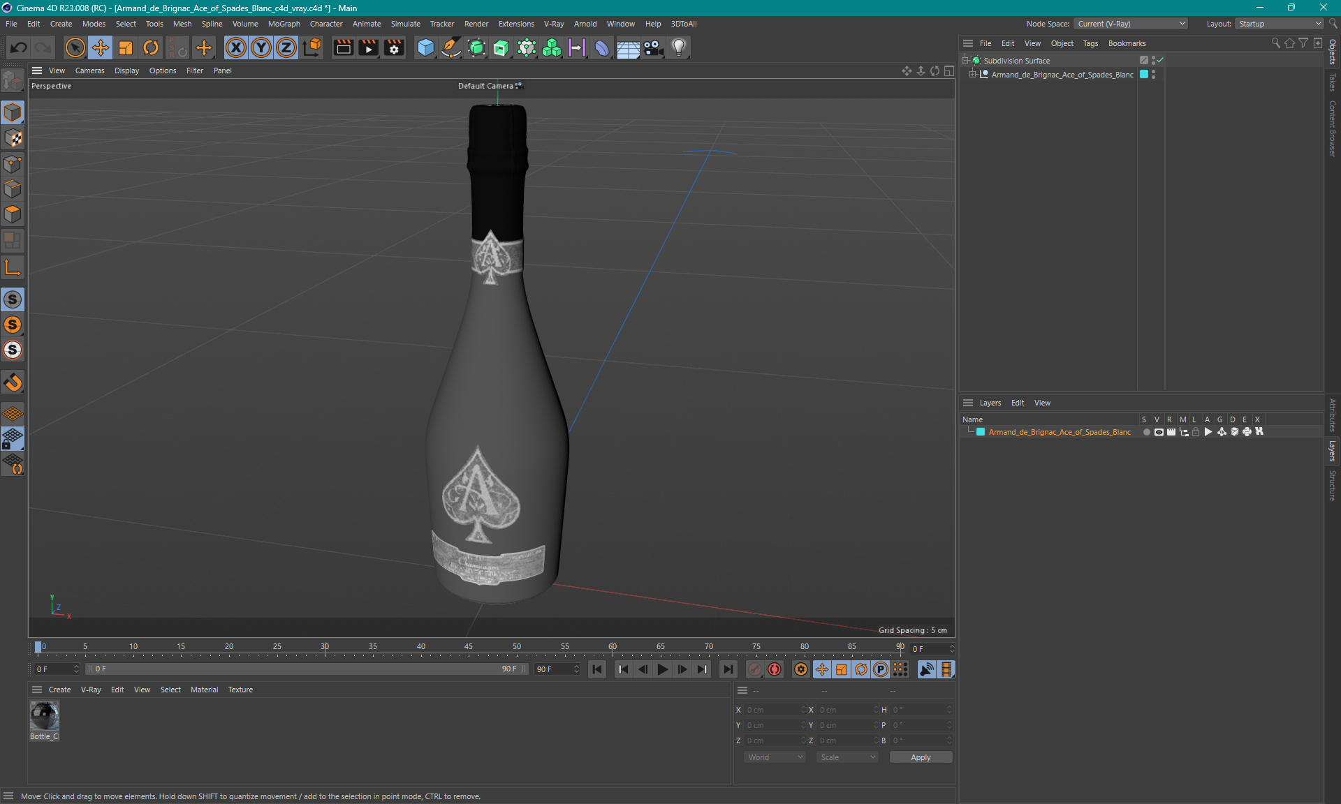 3D Armand de Brignac Ace of Spades Blanc de Blanc