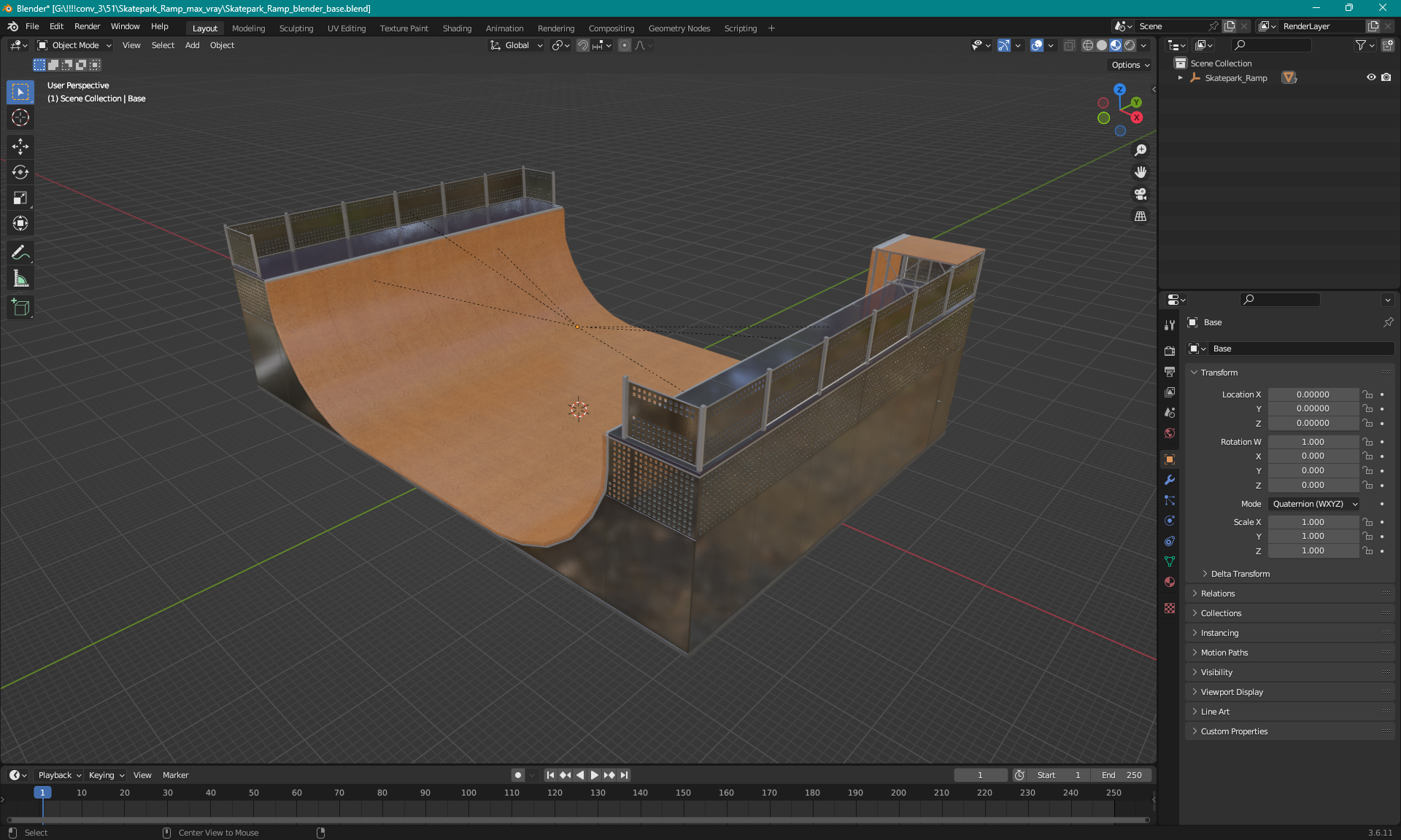 Skatepark Ramp 3D model