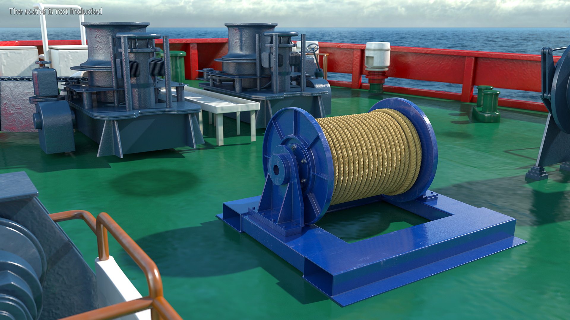 3D model Winch Wire Rope Drum