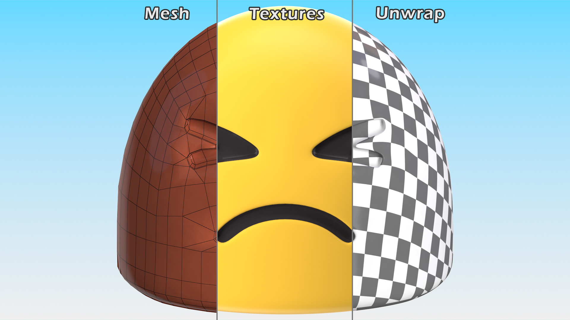 3D model Persevering Face Android Emoji