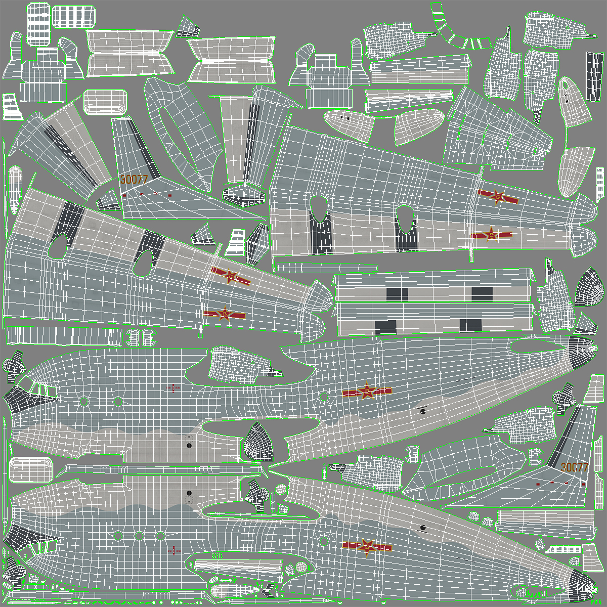 3D model Shaanxi KJ-500 Rigged for Cinema 4D