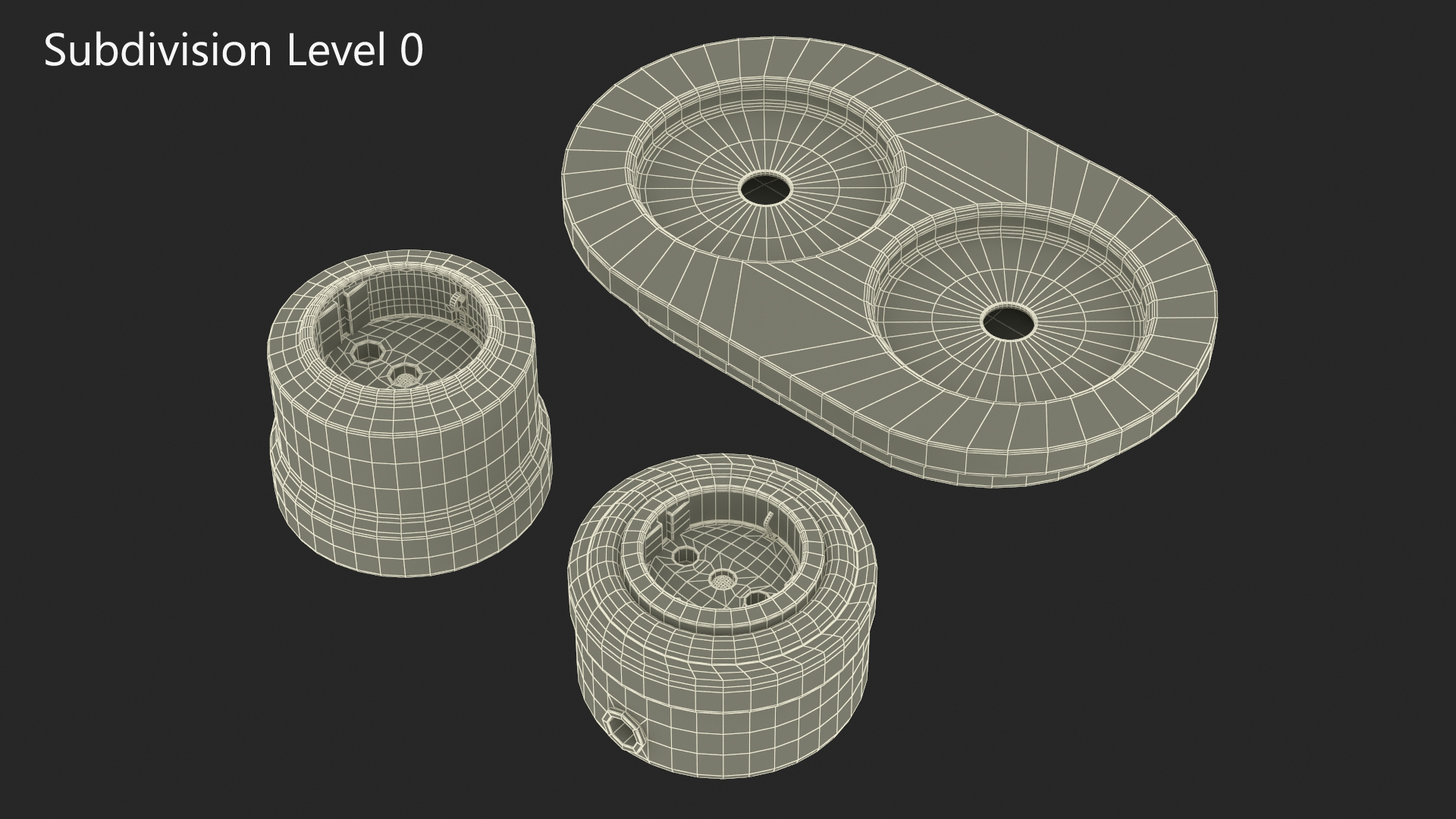 Retro Brass Sockets 3D model