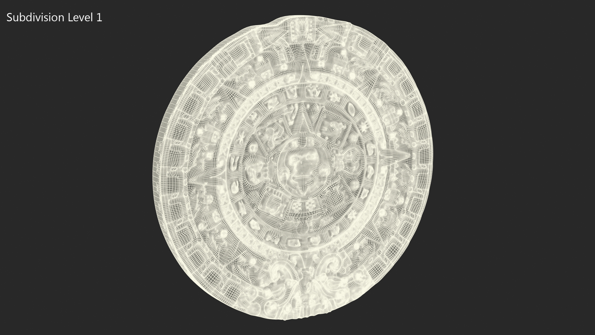 3D model Maya Calendar Metall