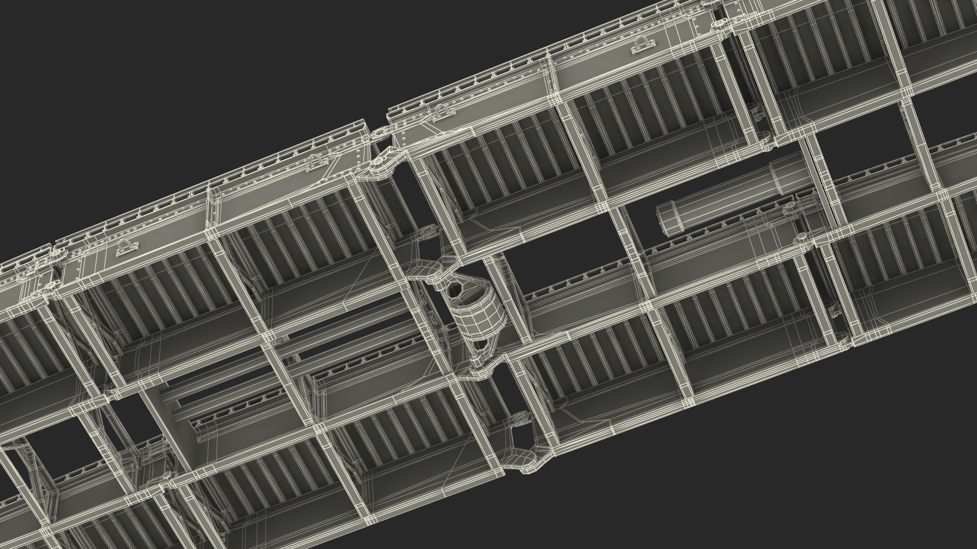 Pontoon Bridge M60A1 AVLB Deployed 3D model